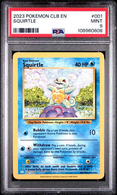 Squirtle #1 PSA 9 Pokemon CLB Trading Card Game Classic 2023、mySite、waistdrama