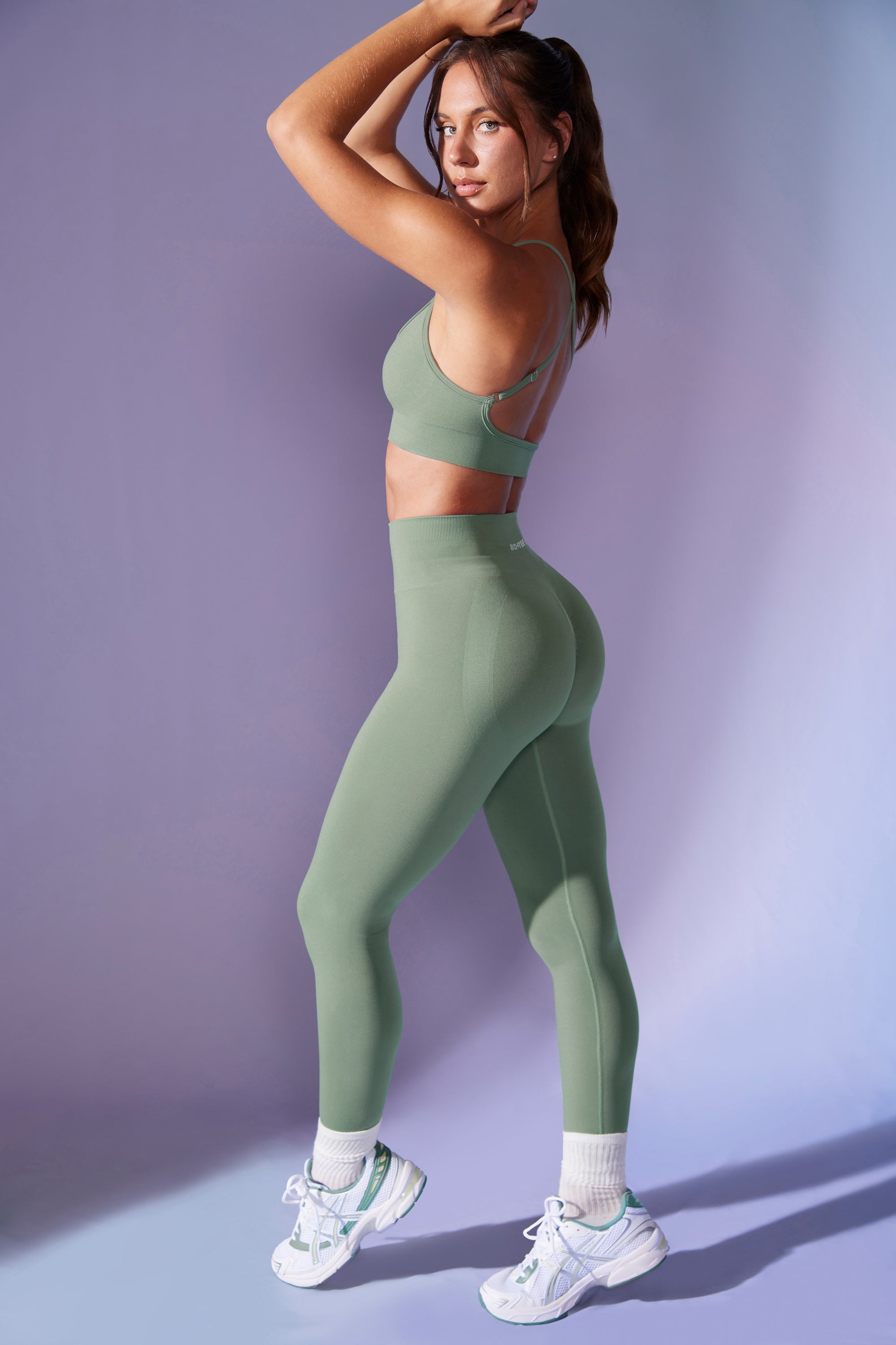High Waist Define Luxe Leggings in Sage、mySite、solidvoid