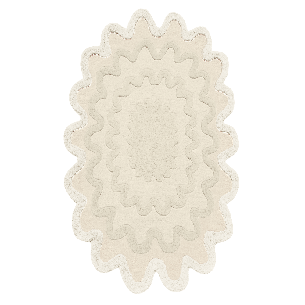 Customizable Spectrum Burst Tufted Oval Rug、mySite、gigharbornorthrealestate