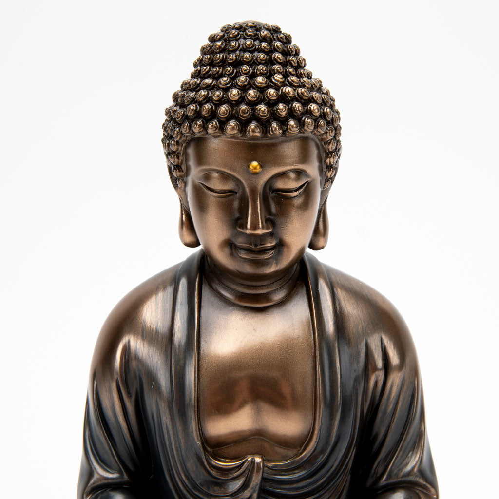 Bronze Meditating Buddha Statue with Alms Bowl、mySite、topwebapps