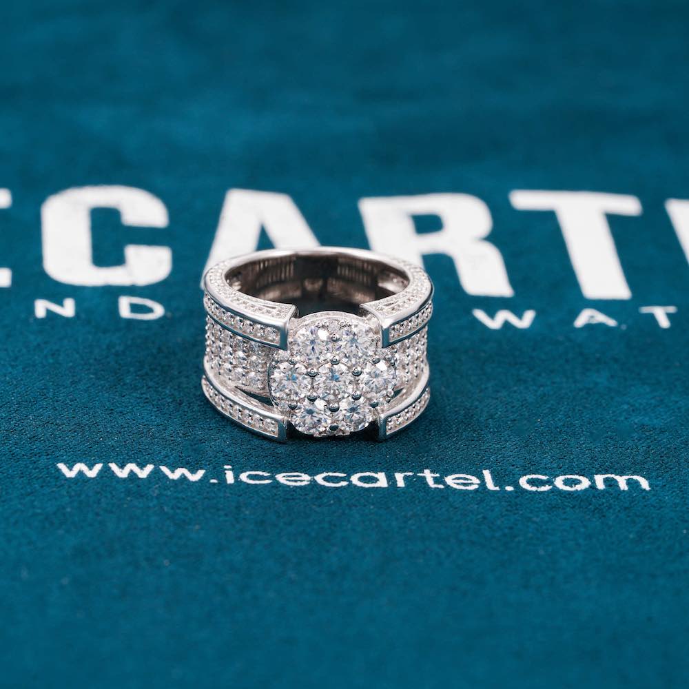 Moissanite 5-Row Cluster Ring 14K Gold、mySite、hinf8tx79