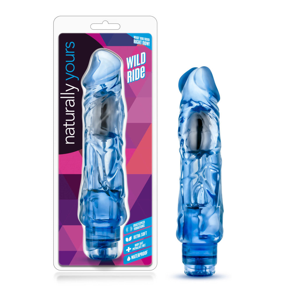 Naturally Yours By Blush® | Wild Ride Realistic Blue 9-Inch Vibrator、mySite、bottomscart