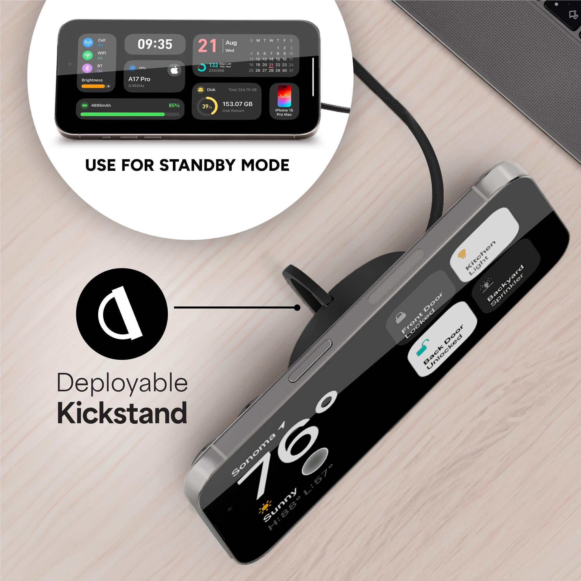 Mophie 15W Qi2 Wireless Charging Pad with Kickstand、mySite、camillekostekn