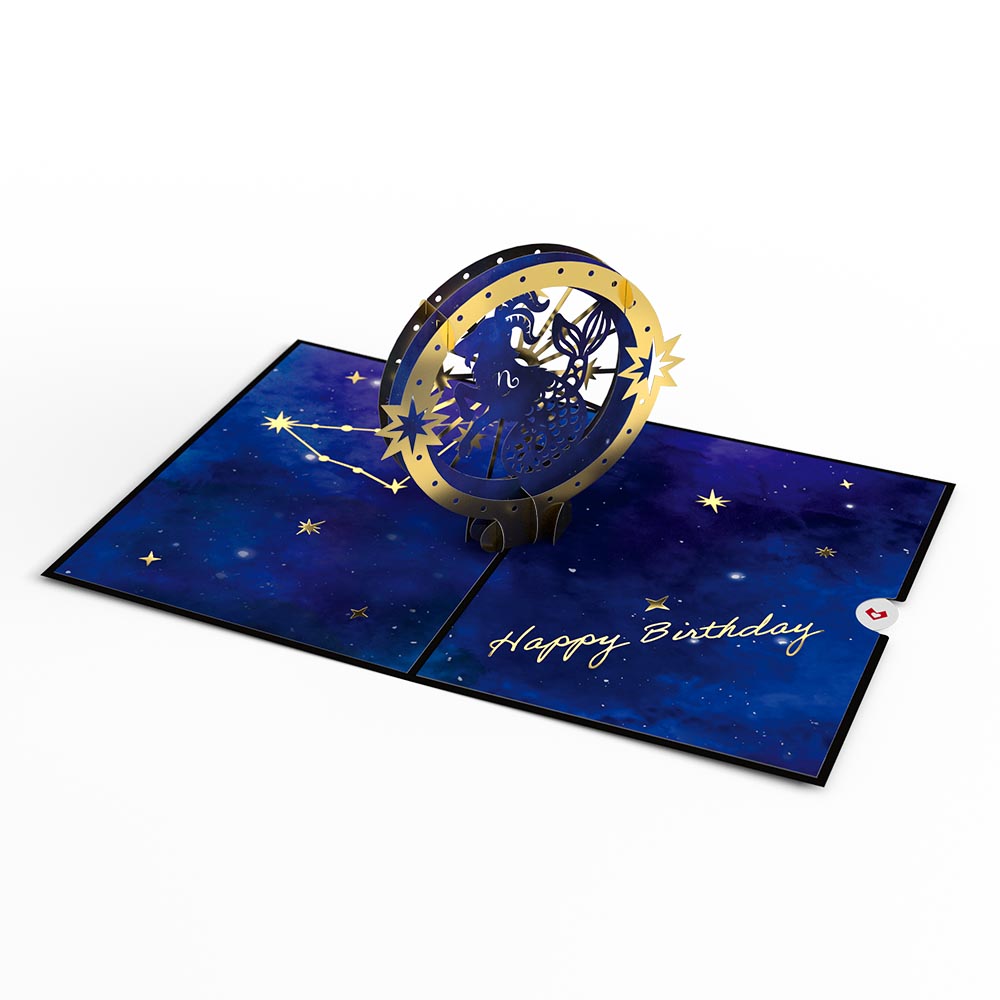 Capricorn Zodiac Birthday Pop-Up Card、mySite、solidvoid