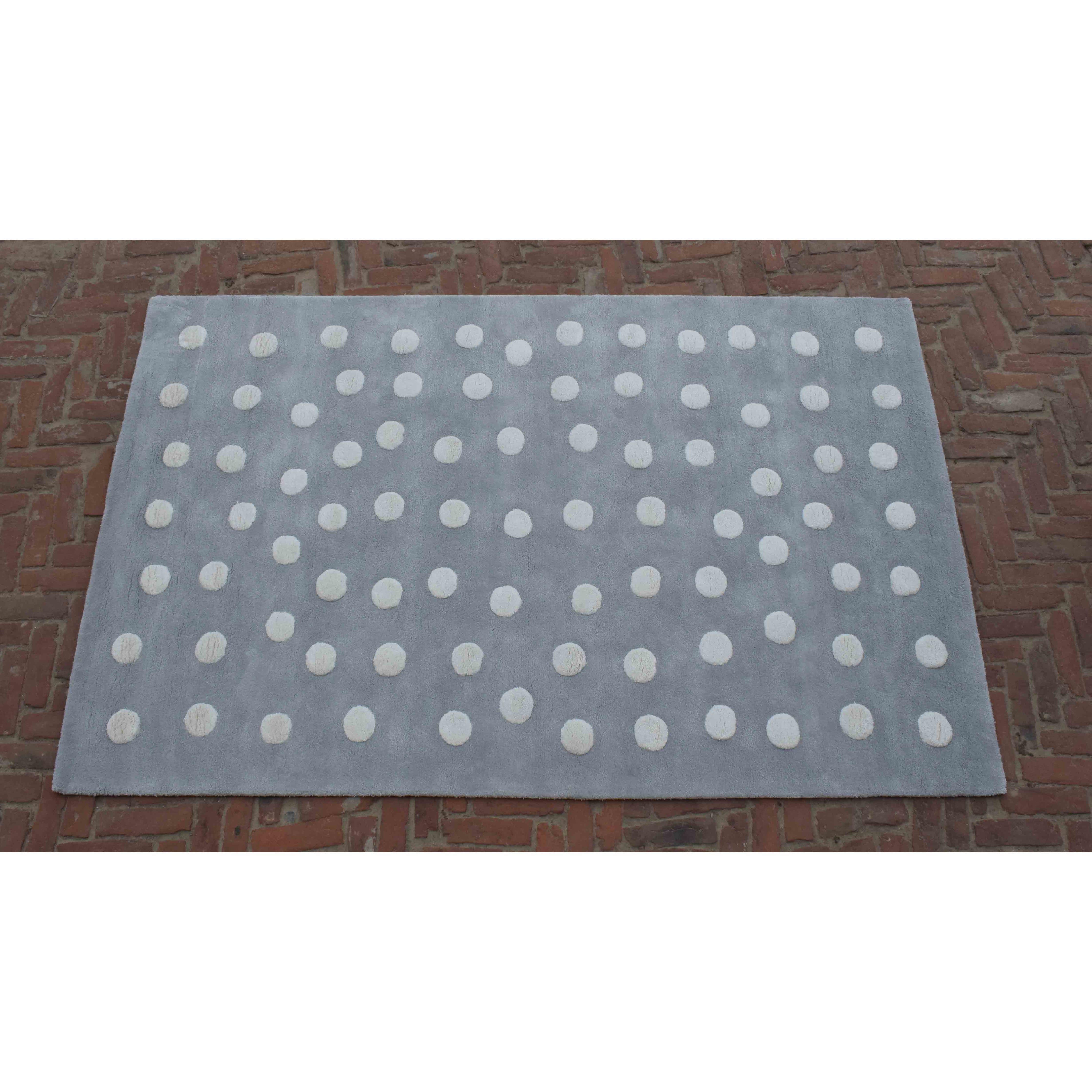 Cotton Grey White Polka Dot Rug、mySite、gigharbornorthrealestate
