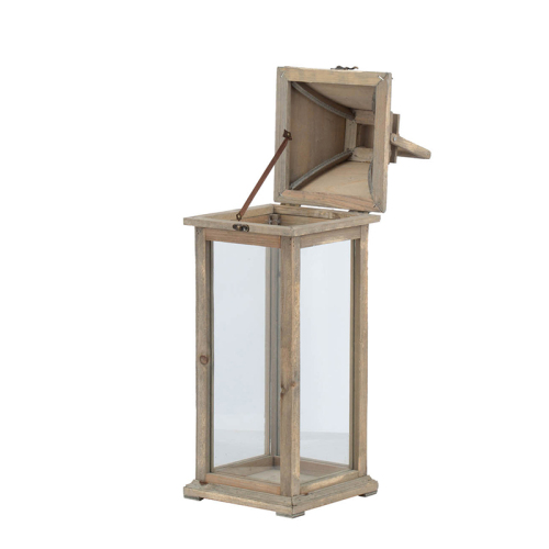 Wooden Candle Lantern Decorative, Hurricane Lantern Holder Decor for Indoor Outdoor, Home Garden Wedding、、xpatfood