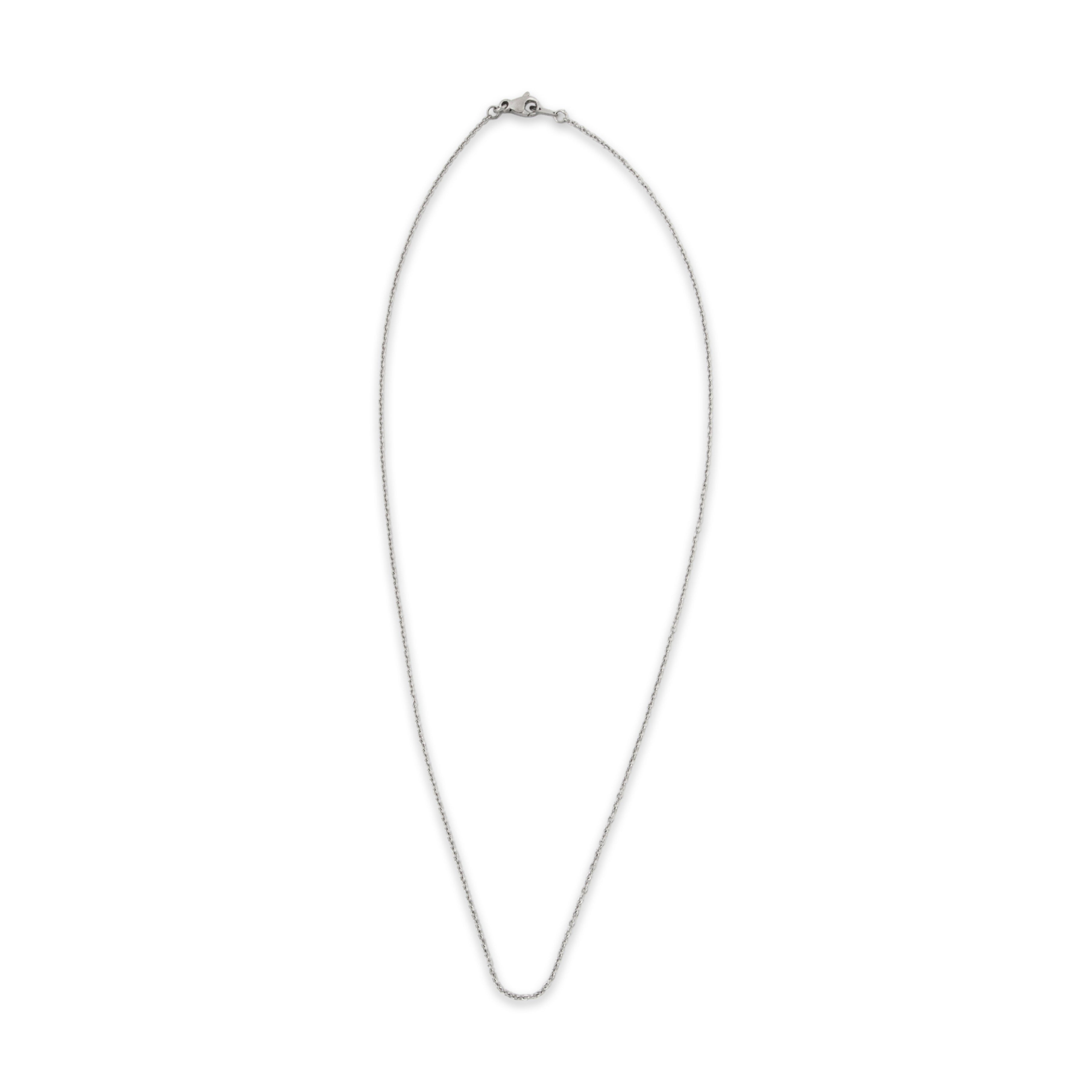 Vintage Italian Platinum Cable Chain Necklace 18、mySite、hinf8tx79