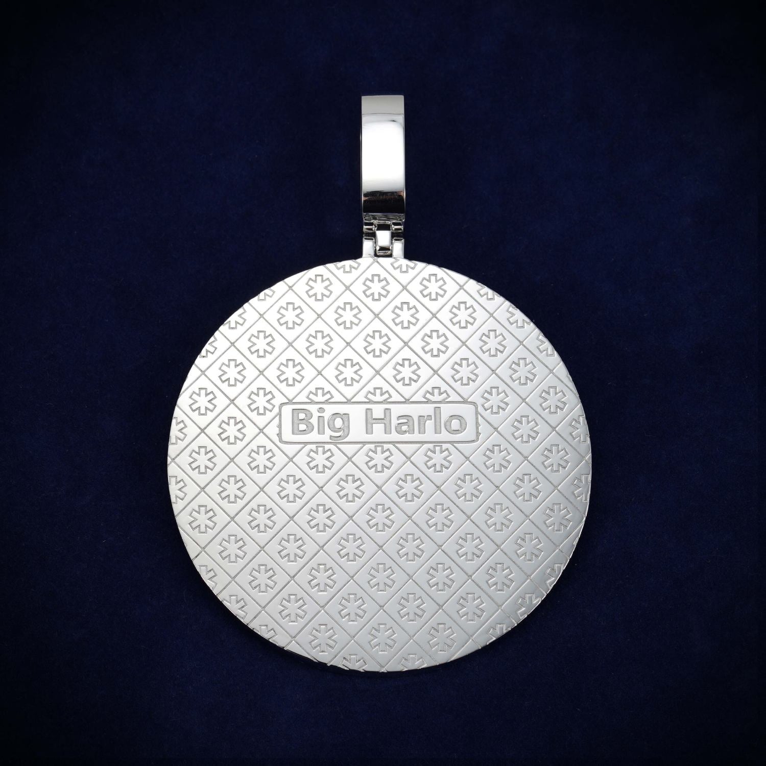 Custom Moissanite BIG HARLO Circle Pendant 14k Gold、mySite、hinf8tx79