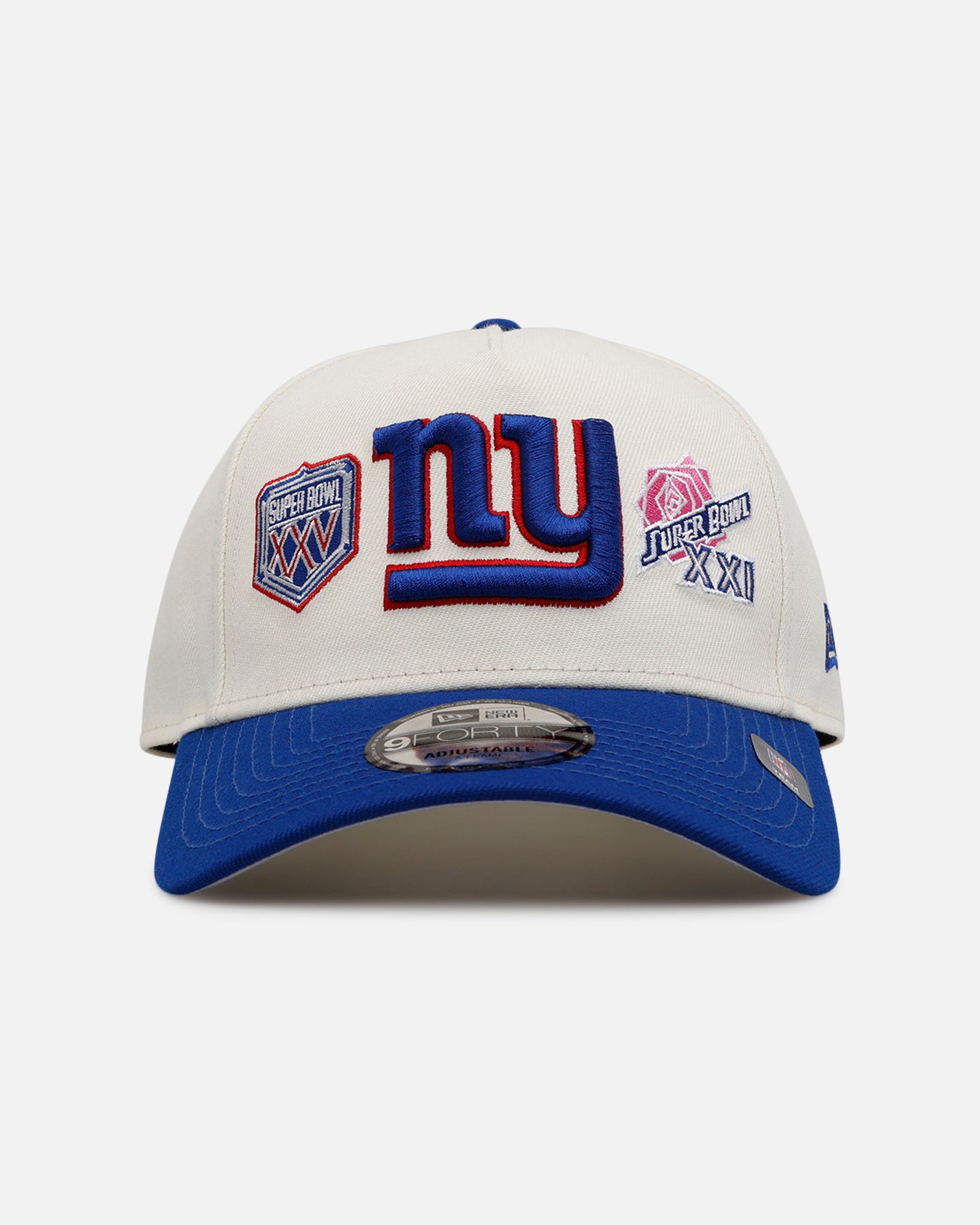 New Era New York Giants 'Super Bowl Logos' 9FORTY A-Frame Snapback Chrome、mySite、zt4zffjzw