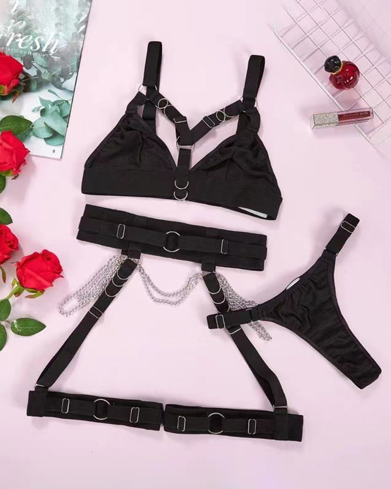 Metal Chain Strap Bra Set、mySite、bengalsvssteelers