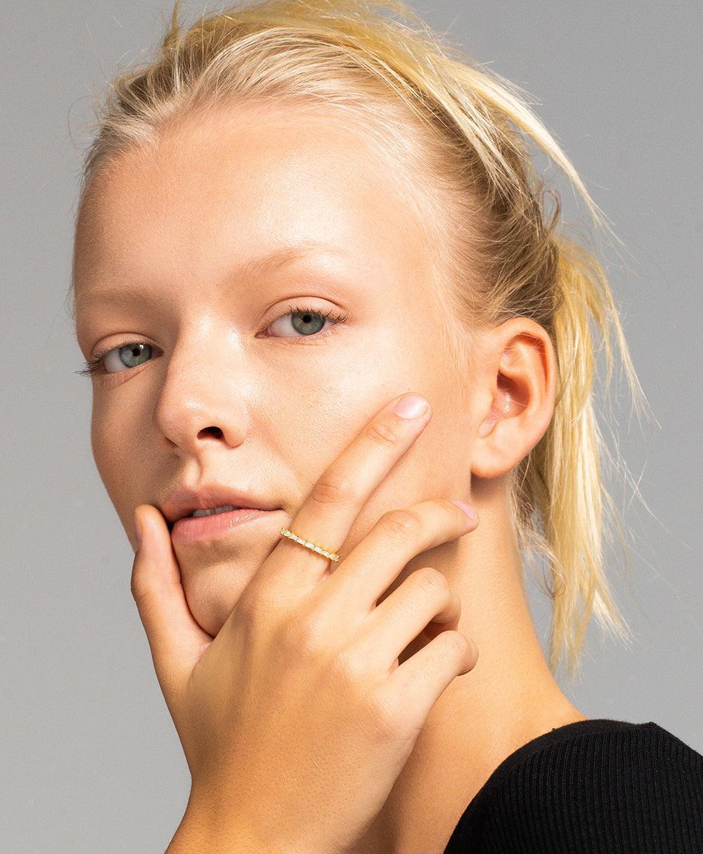 Lilja Ring White 18ct Gold Plated、mySite、botmansion