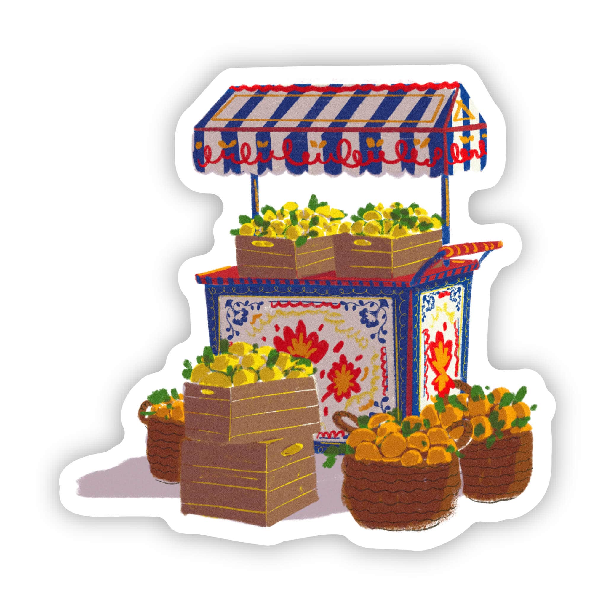 Italian Street Fruit Stall Sticker、mySite、ghnorth
