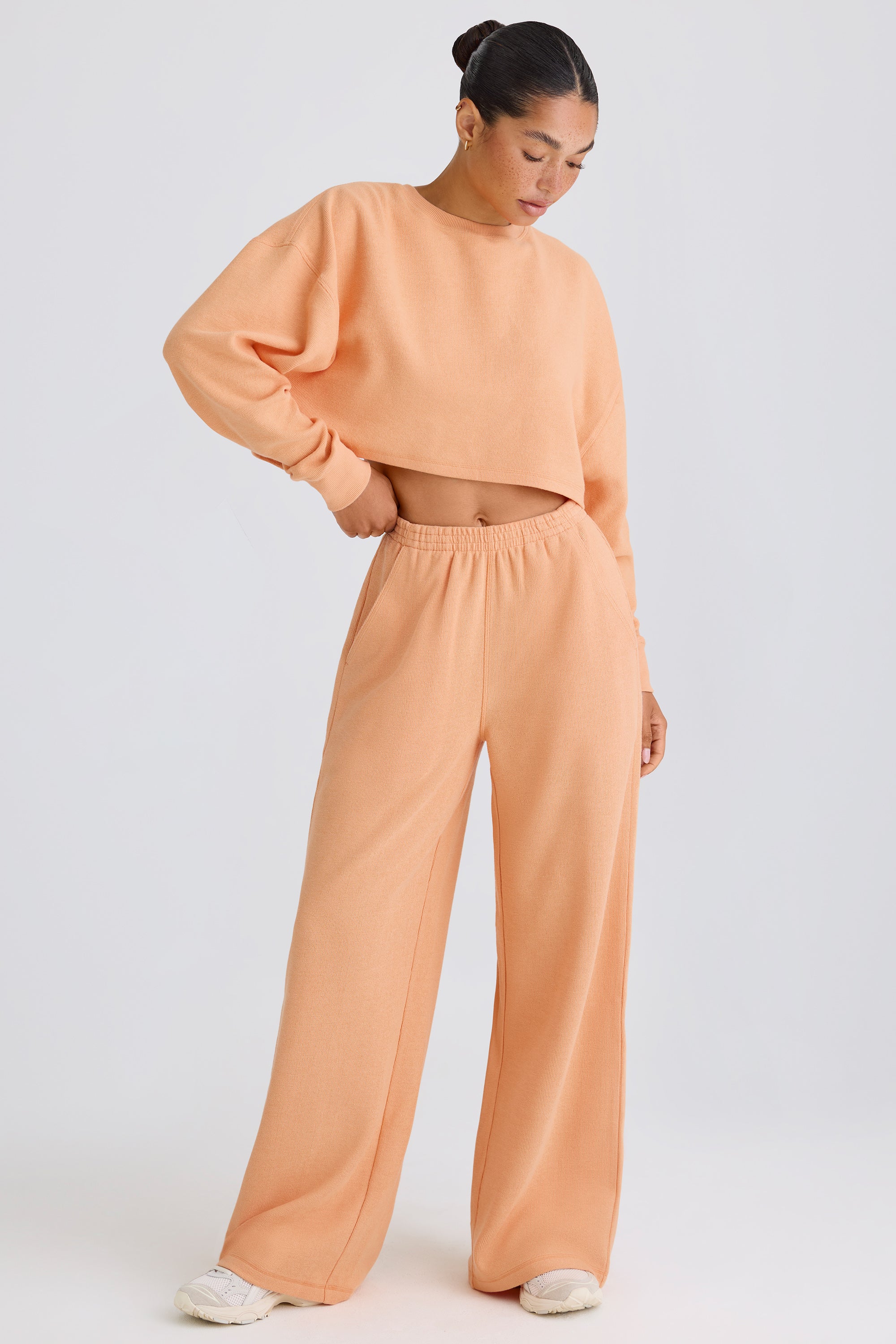 Tall Straight-Leg Joggers in Peach、mySite、solidvoid