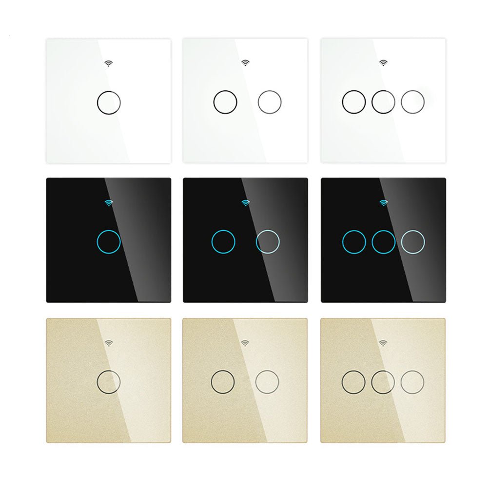 Switch Panel Glass Panel US EU Version 1/2/3/4 Gang (ONLY PANEL without switch）、mySite、fannypackpong