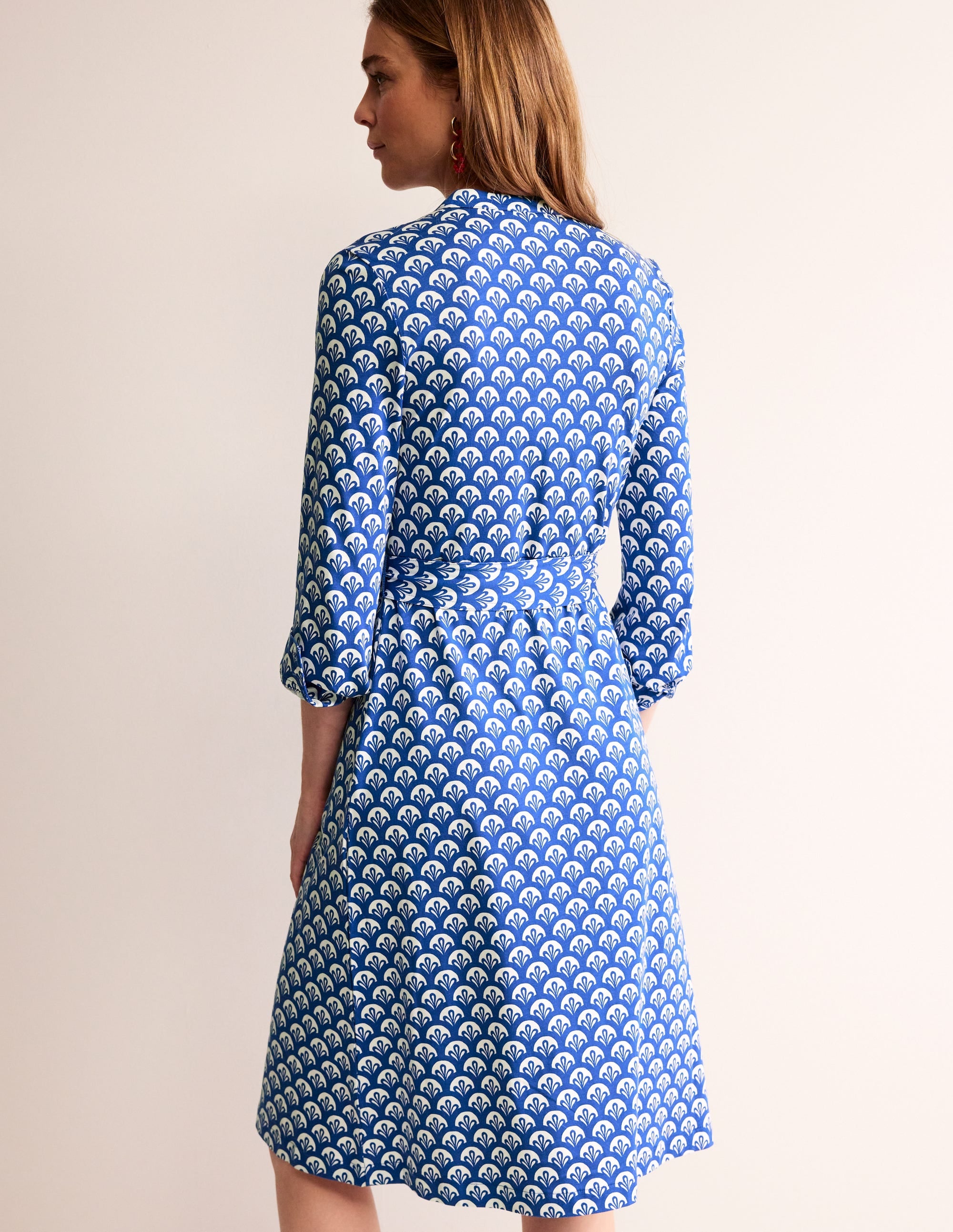  Julia Jersey Shirt Dress-Surf The Web, Foliage Geo、mySite、ashleygrahame