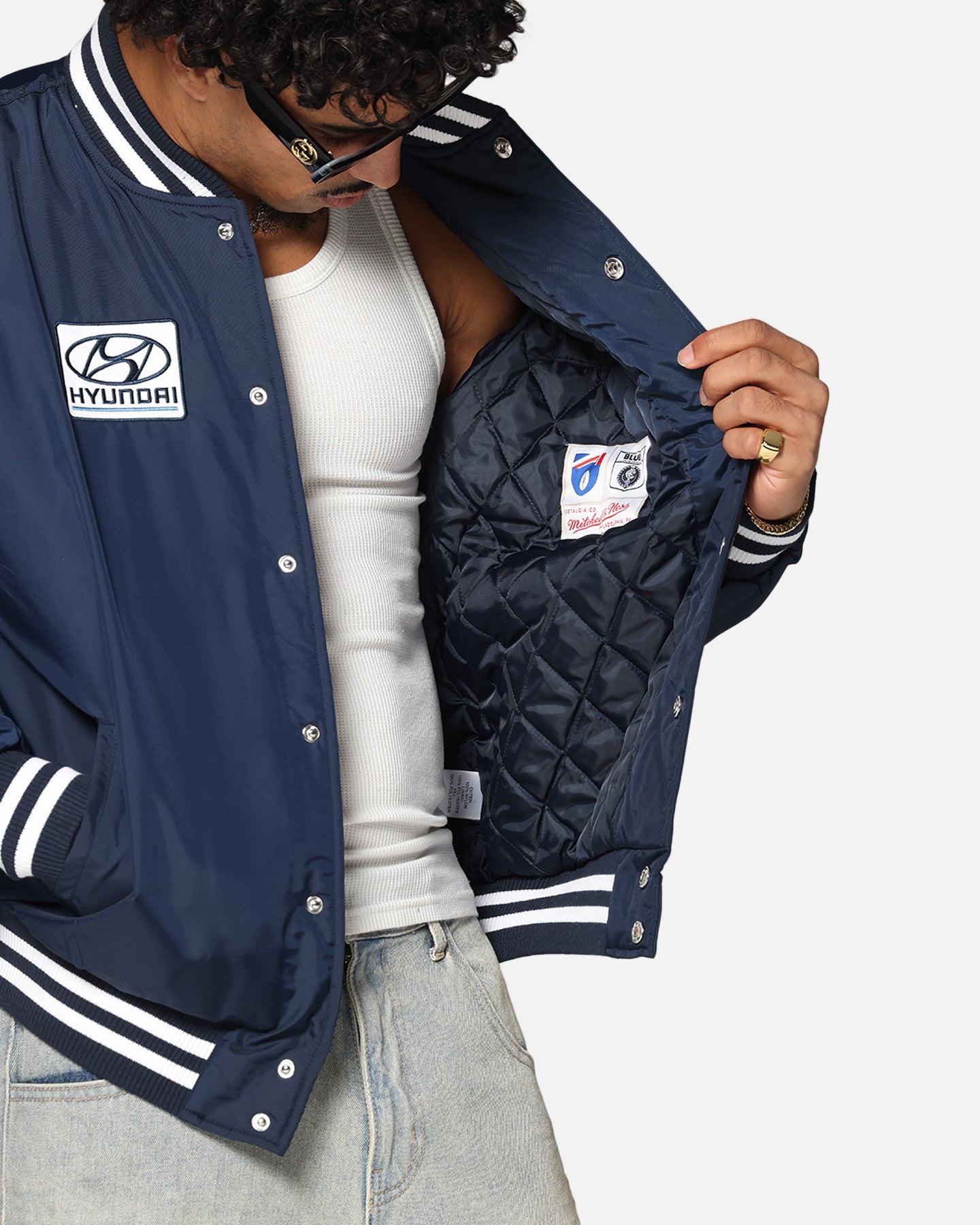 Mitchell & Ness Carlton Blues Team Bomber Jacket Navy、mySite、zt4zffjzw