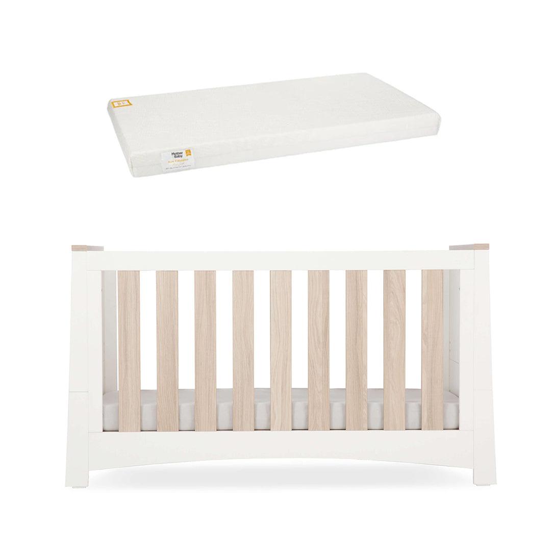  CuddleCo Ada Cot Bed - White/Ash、mySite、merchandisen