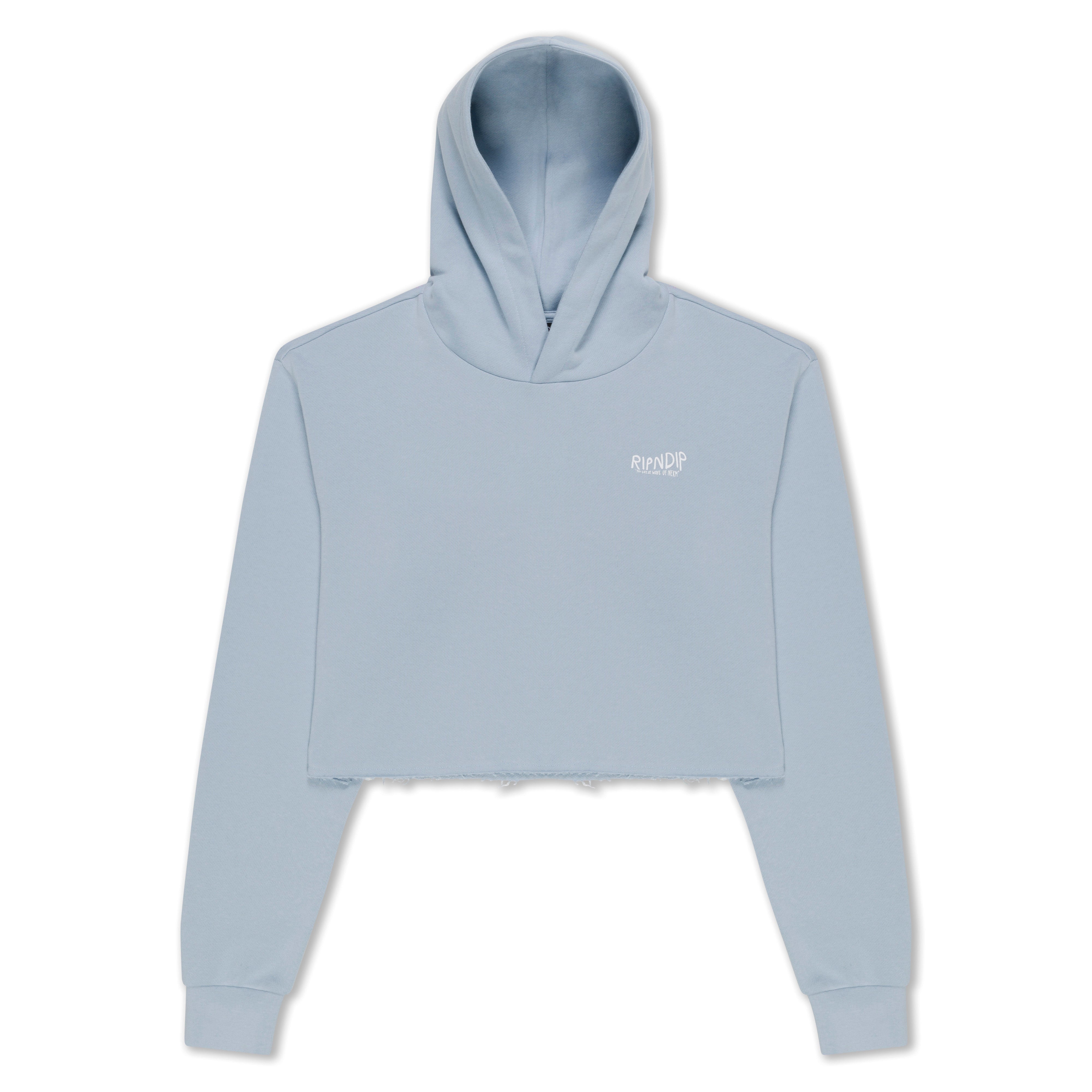  Great Wave Cropped Hoodie (Powder Blue)、mySite、merchandisen