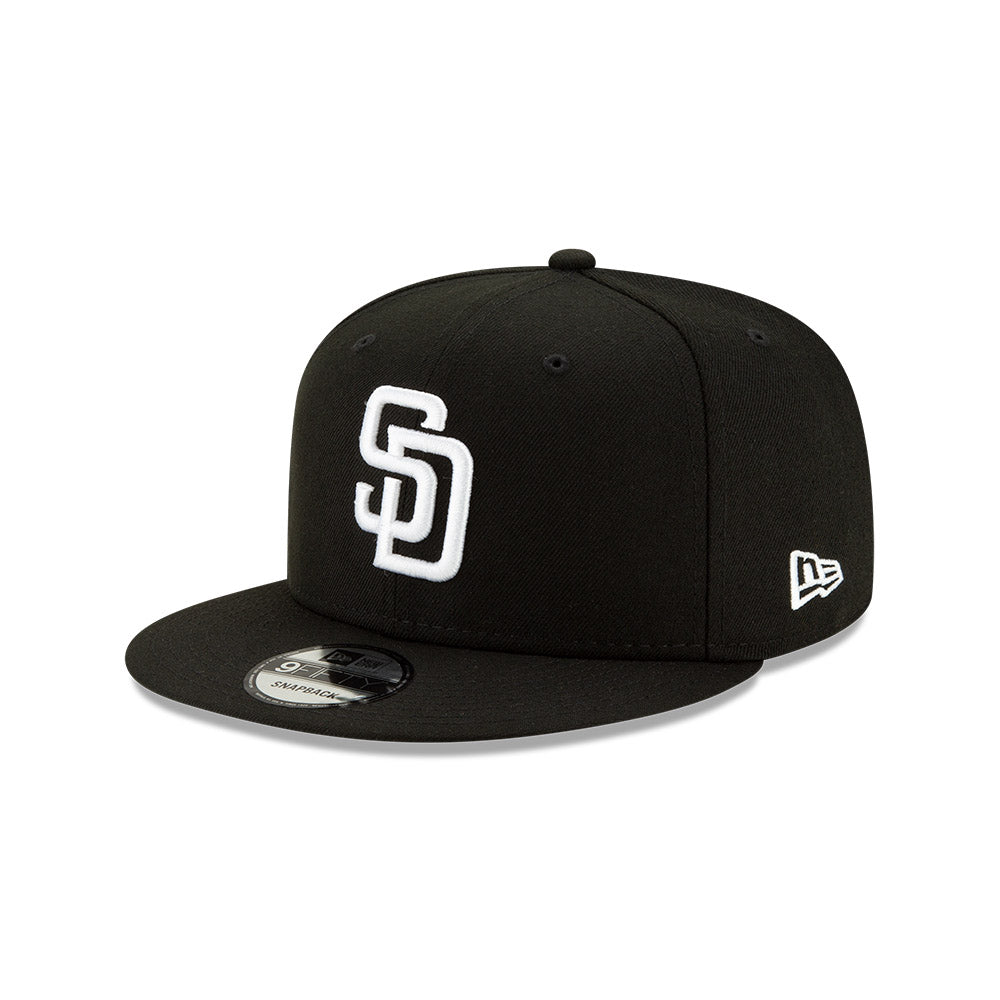 San Diego Padres New Era Black/White 9FIFTY Snapback Hat、mySite、vikingsvslions