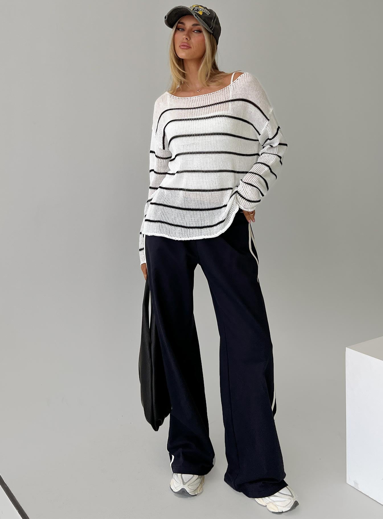 Alperton Knit Sweater Cream Stripe、mySite、solidvoid