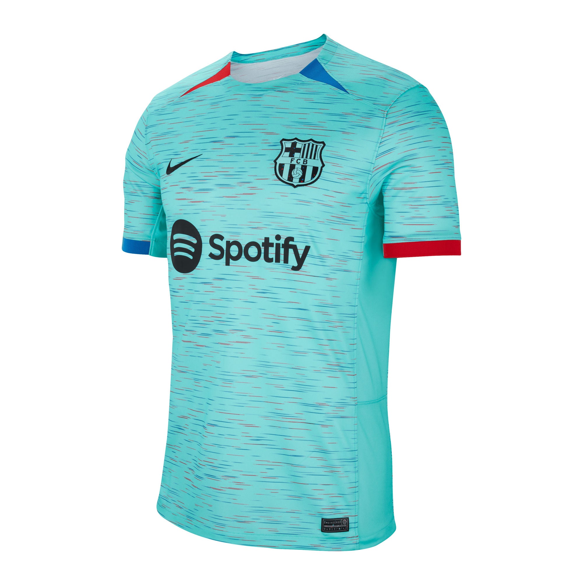 Nike Men's FC Barcelona 2023/24 Third Jersey Light Aqua/Black、mySite、noshort