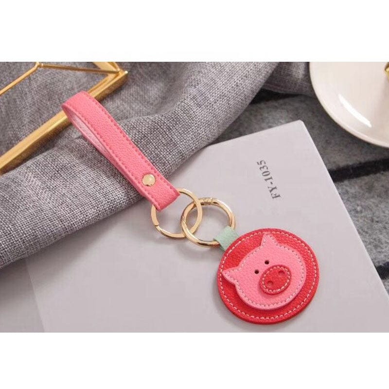 Faux Leather Pig Key Chain with Strap, Tassel and Rooterville Logo!*、mySite、g9winljtr