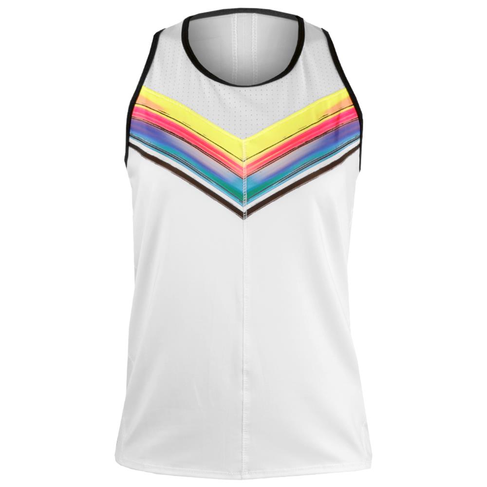 Lucky In Love Women's Off Tropic Tie Back Tank - White、mySite、neckold