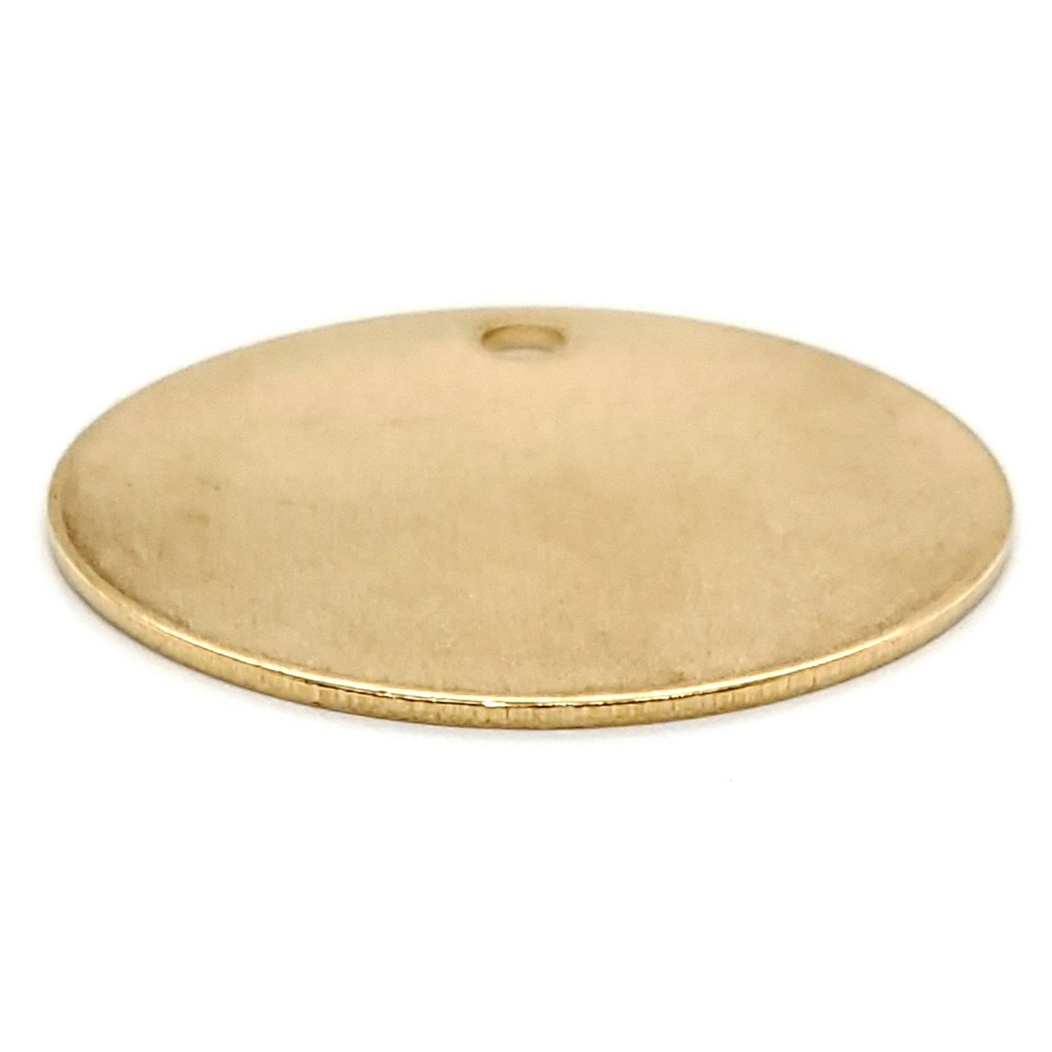 Brass Blank Round Disc Pendant With Hole / SBB0198、mySite、dreamappss