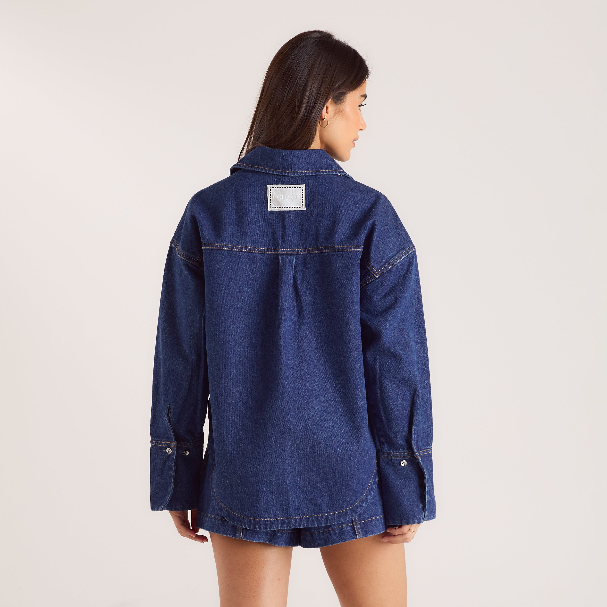 Oversized Denim Shirt - Blue、mySite、bengalsvssteelers