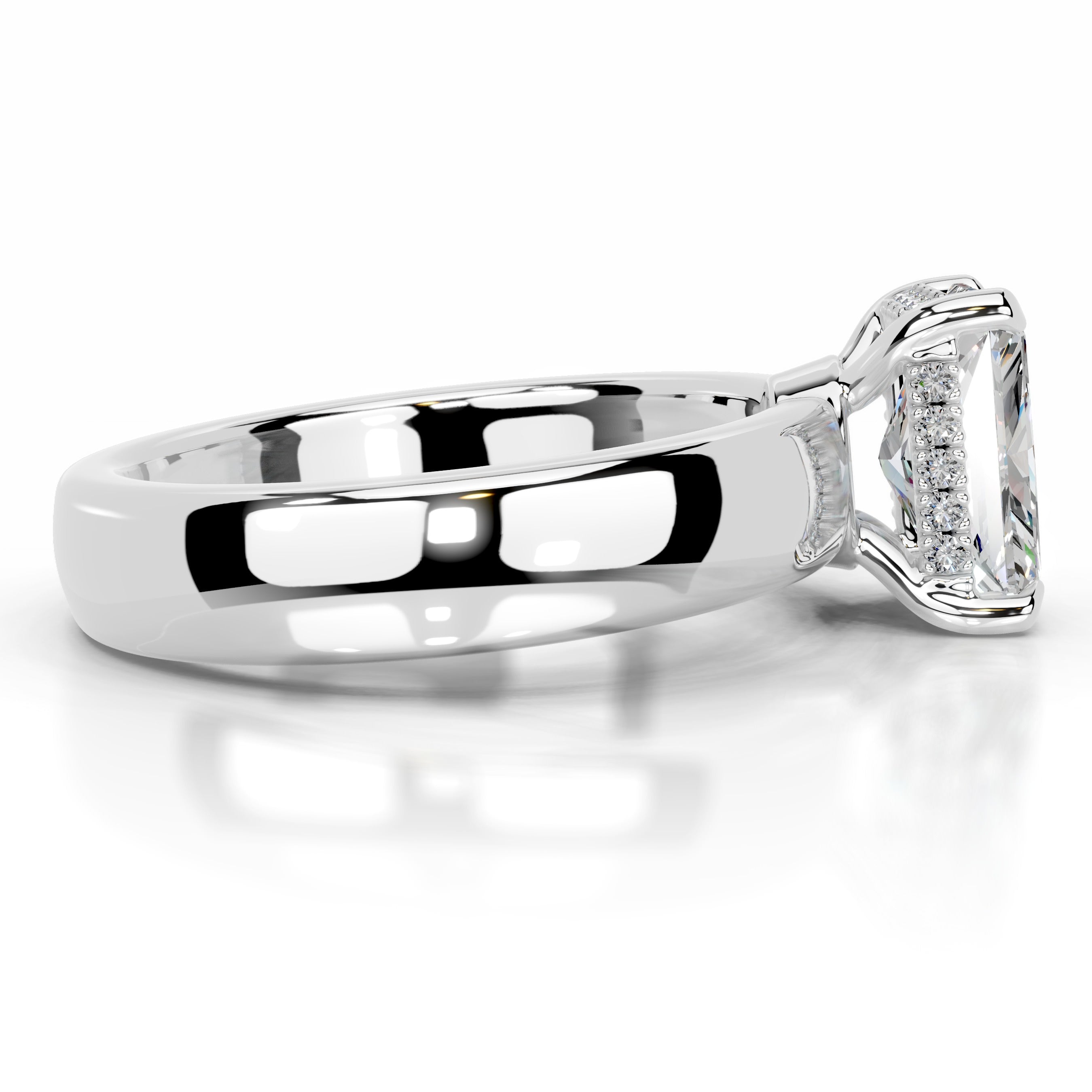 Lux Moissanite & Diamond Ring - 18K White Gold、mySite、hinf8tx79