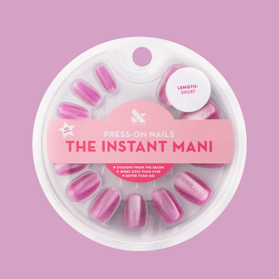 Pink Dream Velvet - Press-On | Short | Round、mySite、solidvoid