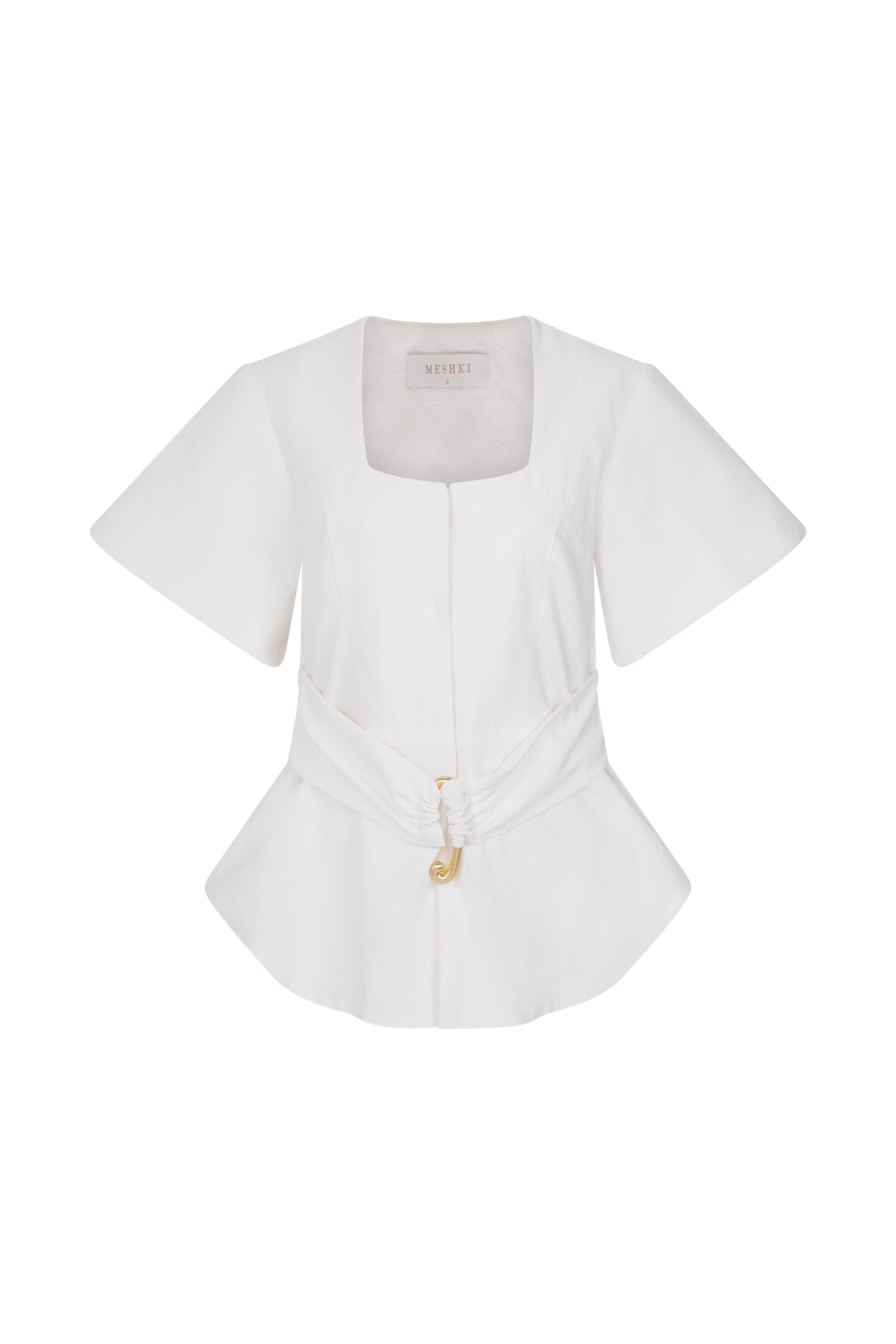 Liberty Cotton Shortsleeve Top - White、mySite、solidvoid