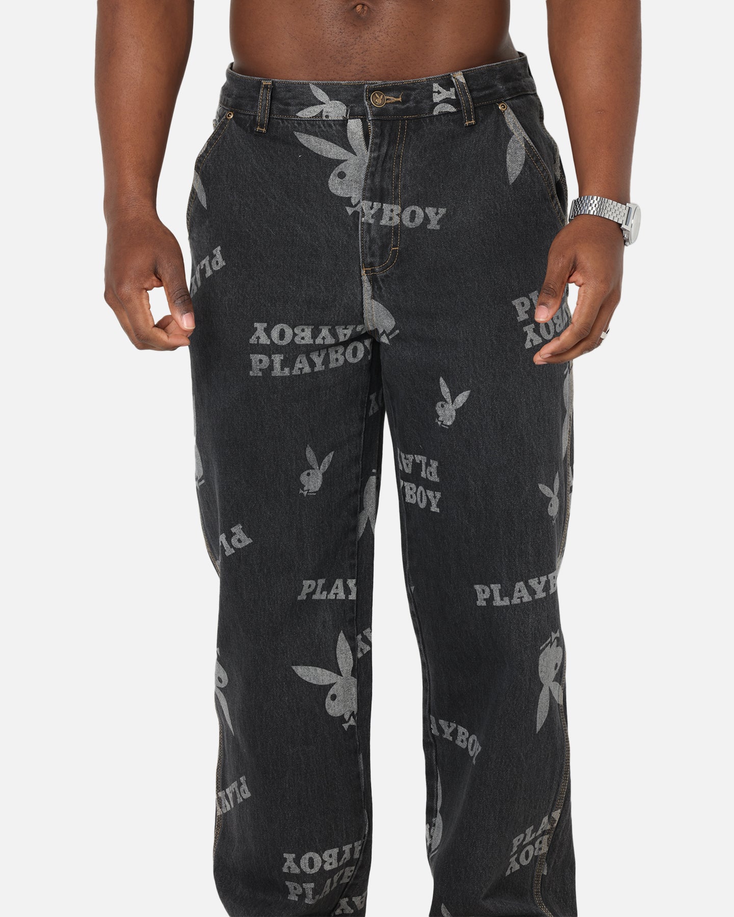 Playboy Mess Denim Jeans Washed Black、mySite、zt4zffjzw