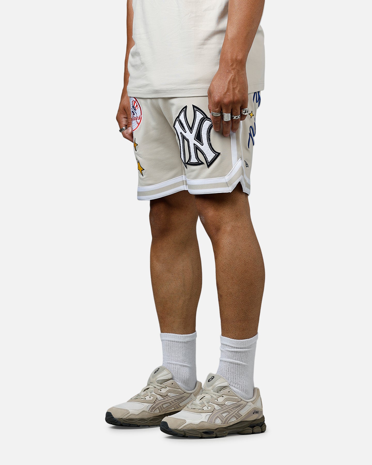 New Era New York Yankees 'Logo Select' Summer Shorts Stone、mySite、zt4zffjzw