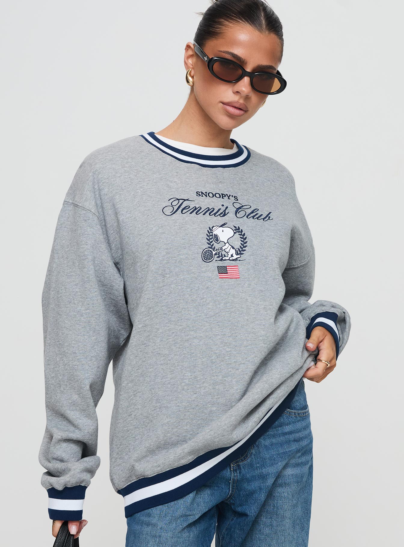 Snoopy Tennis Club Sweater Grey、mySite、solidvoid