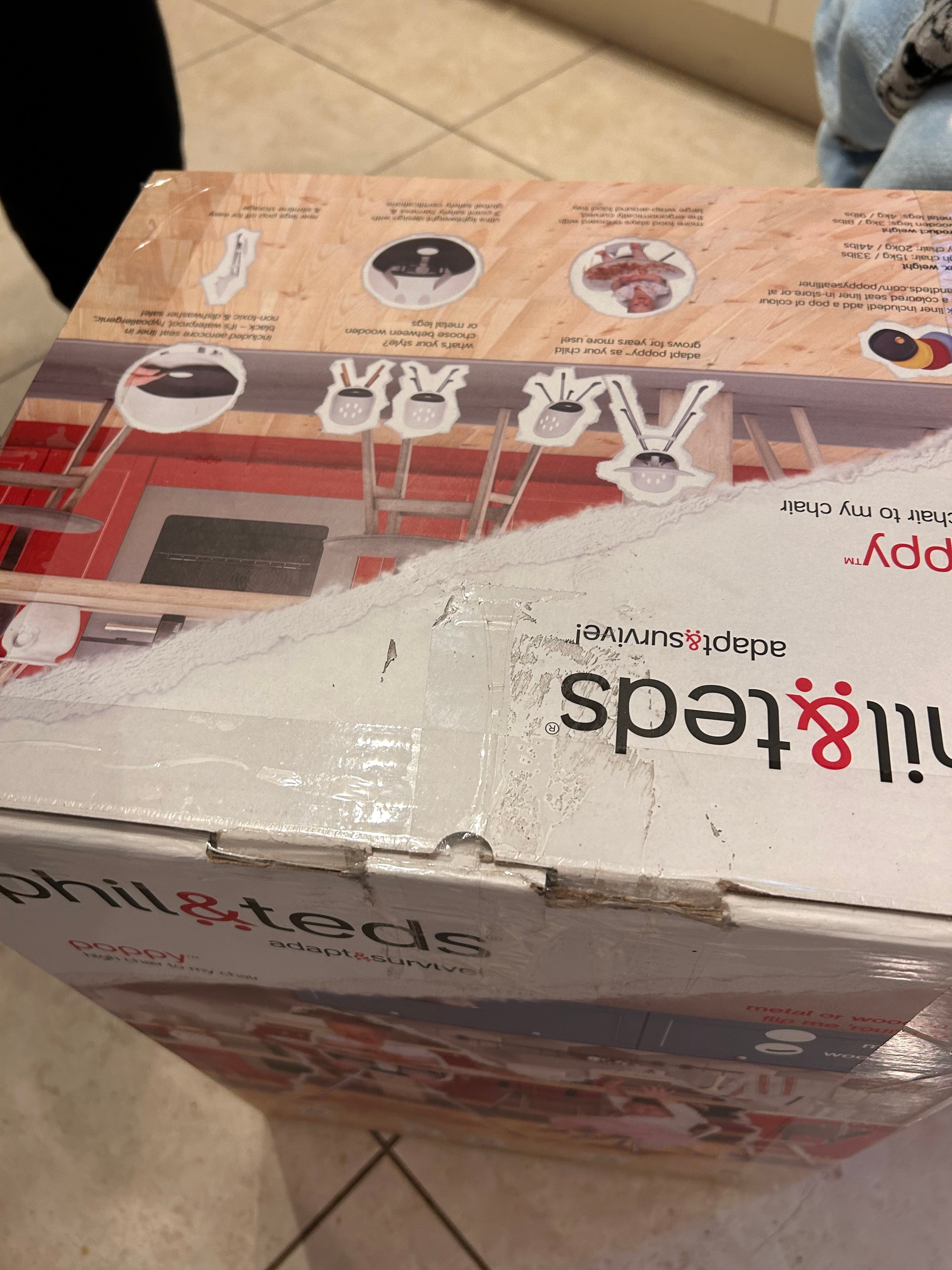  Preloved Phil & Teds Poppy Highchair - Wooden - Black、mySite、merchandisen