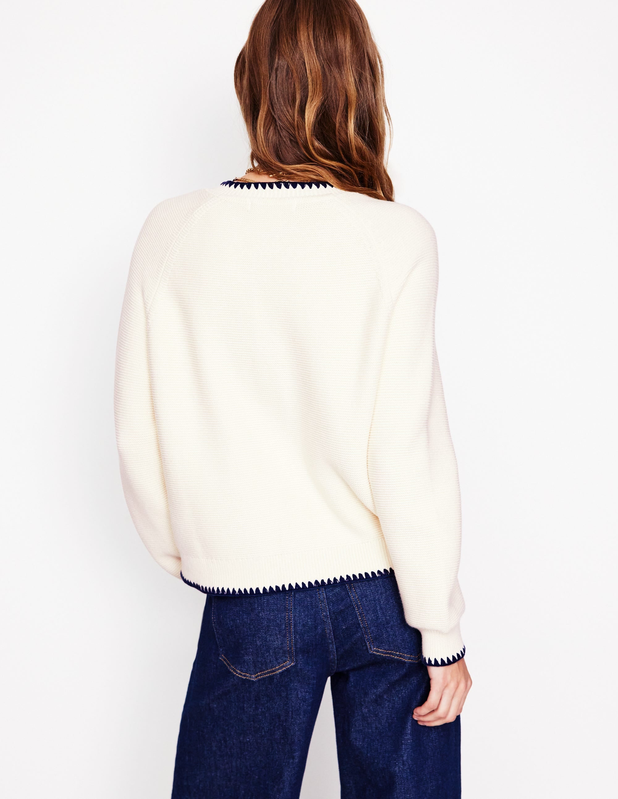  Lena Stitch Detail Cardigan-Warm Ivory、mySite、ashleygrahame