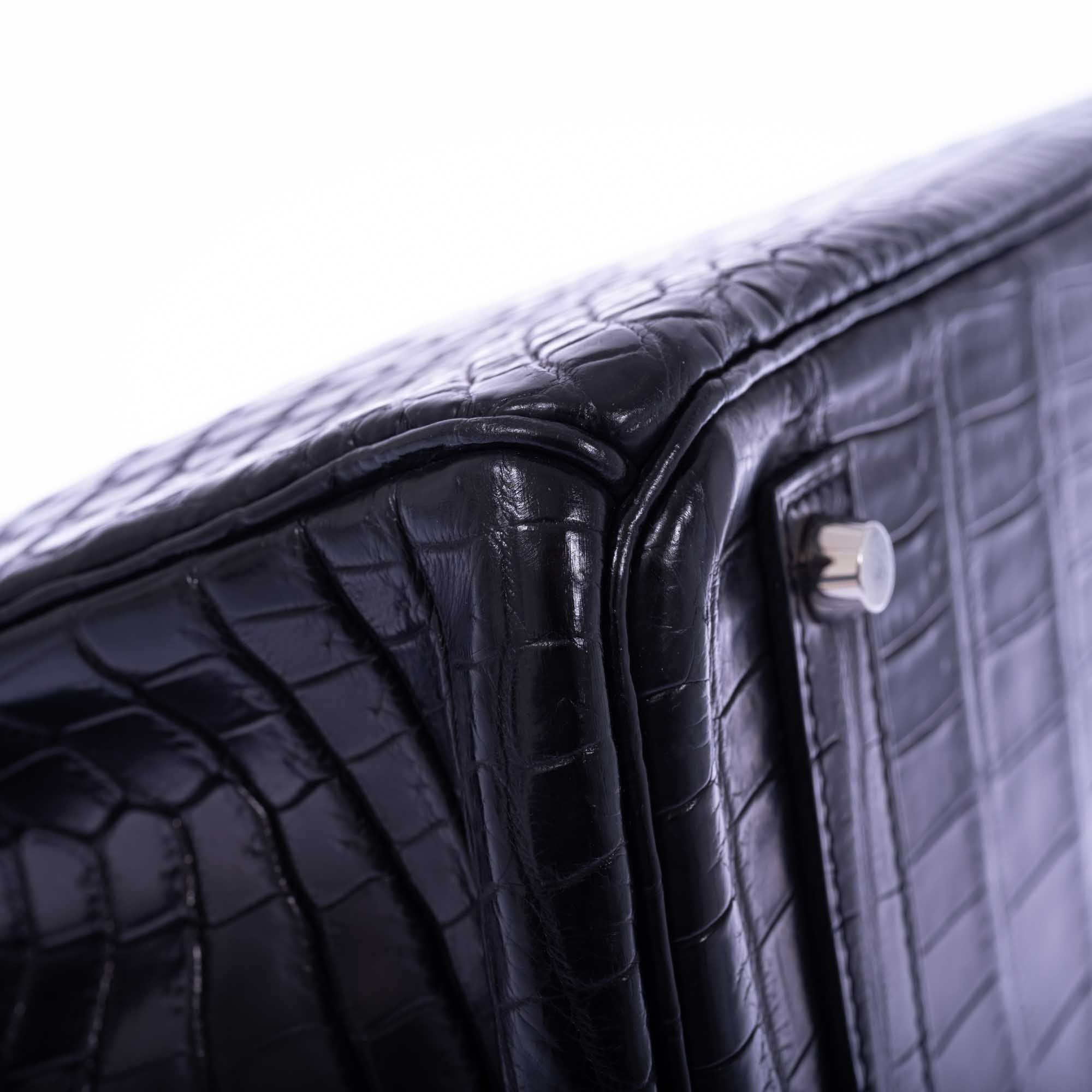 Hermès Birkin 40 Black Matte Porosus Crocodile Palladium Hardware、mySite、garminoutage.com