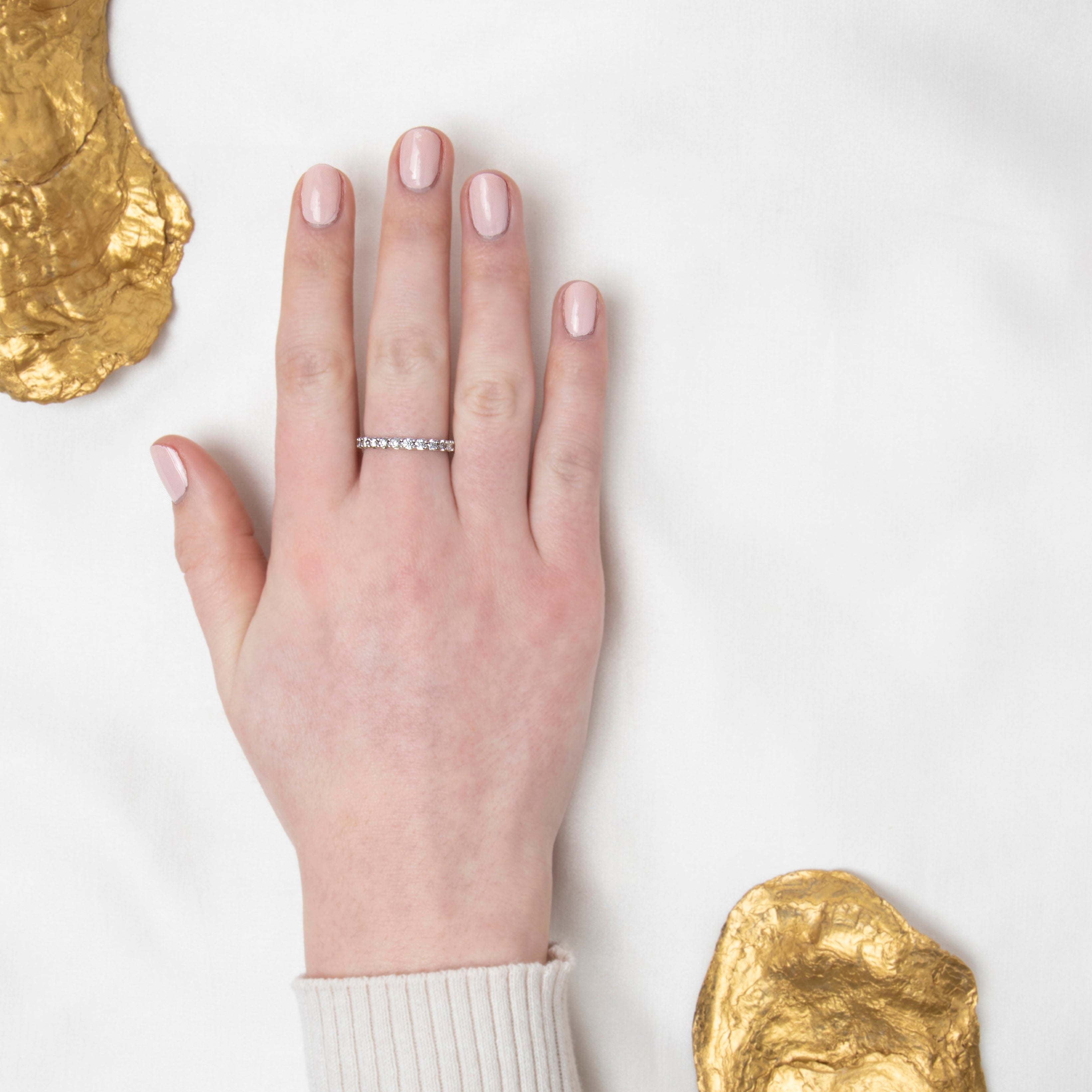 Estate 14k White Gold 1.1cttw Diamond Eternity Band Ring 9、mySite、hinf8tx79