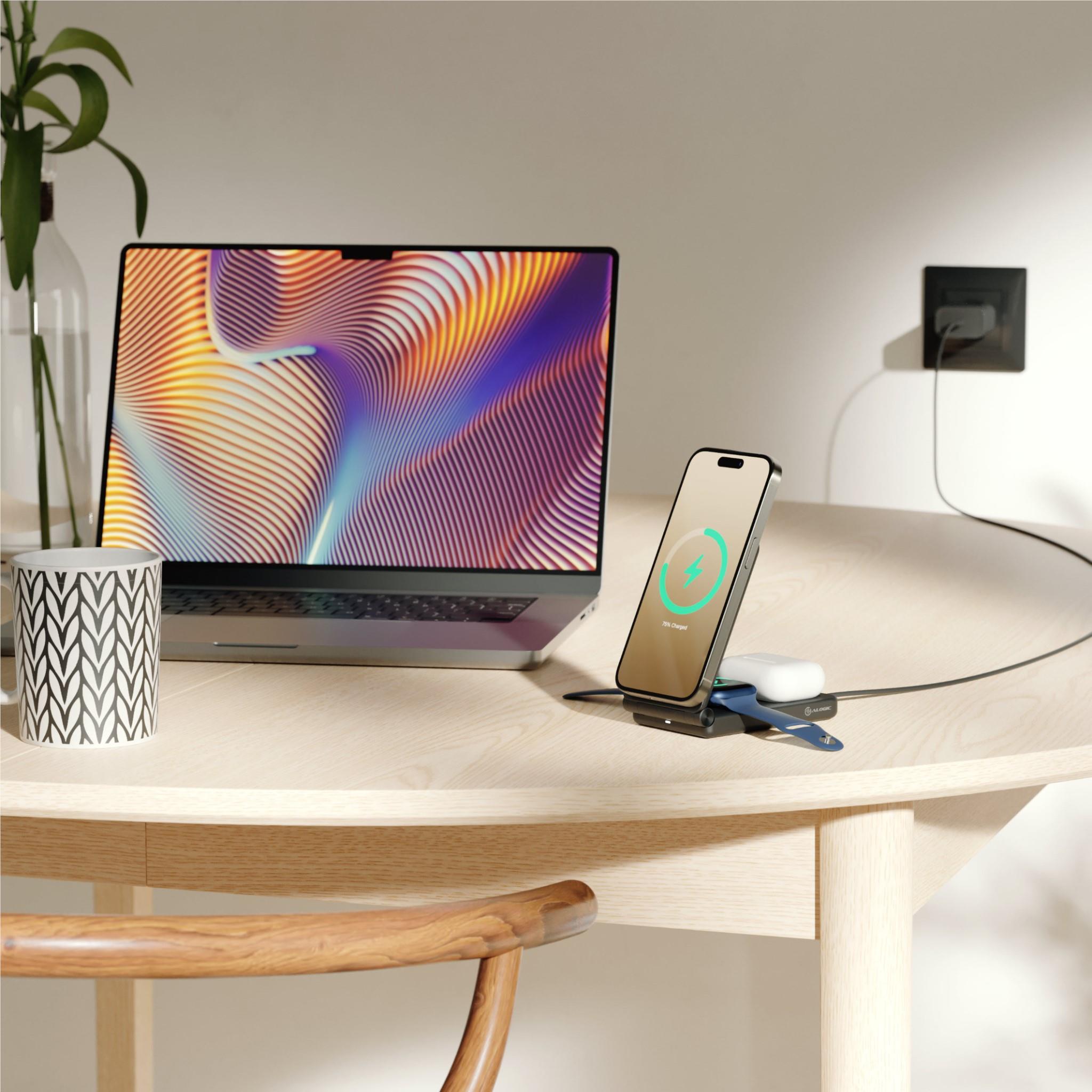 ALOGIC Yoga 3-in-1 Wireless Charging Stand with 30W Charger (Black)、mySite、camillekostekn