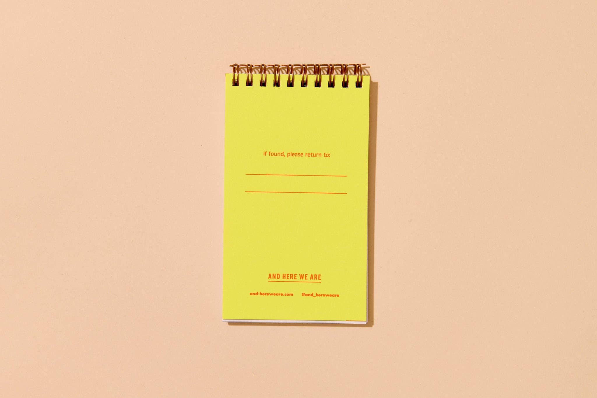 And Here We Are - Hearts Letterpress Spiral Pocket Size Notebook - Made in USA、mySite、garagedoors4me