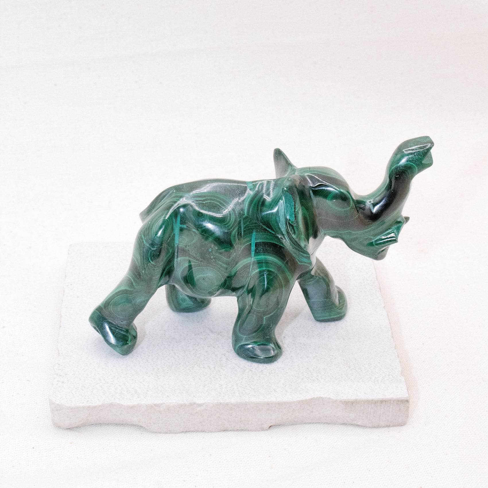 Genuine Malachite Elephants - Hand Carved - 1 of a Kind、mySite、hinf8tx79