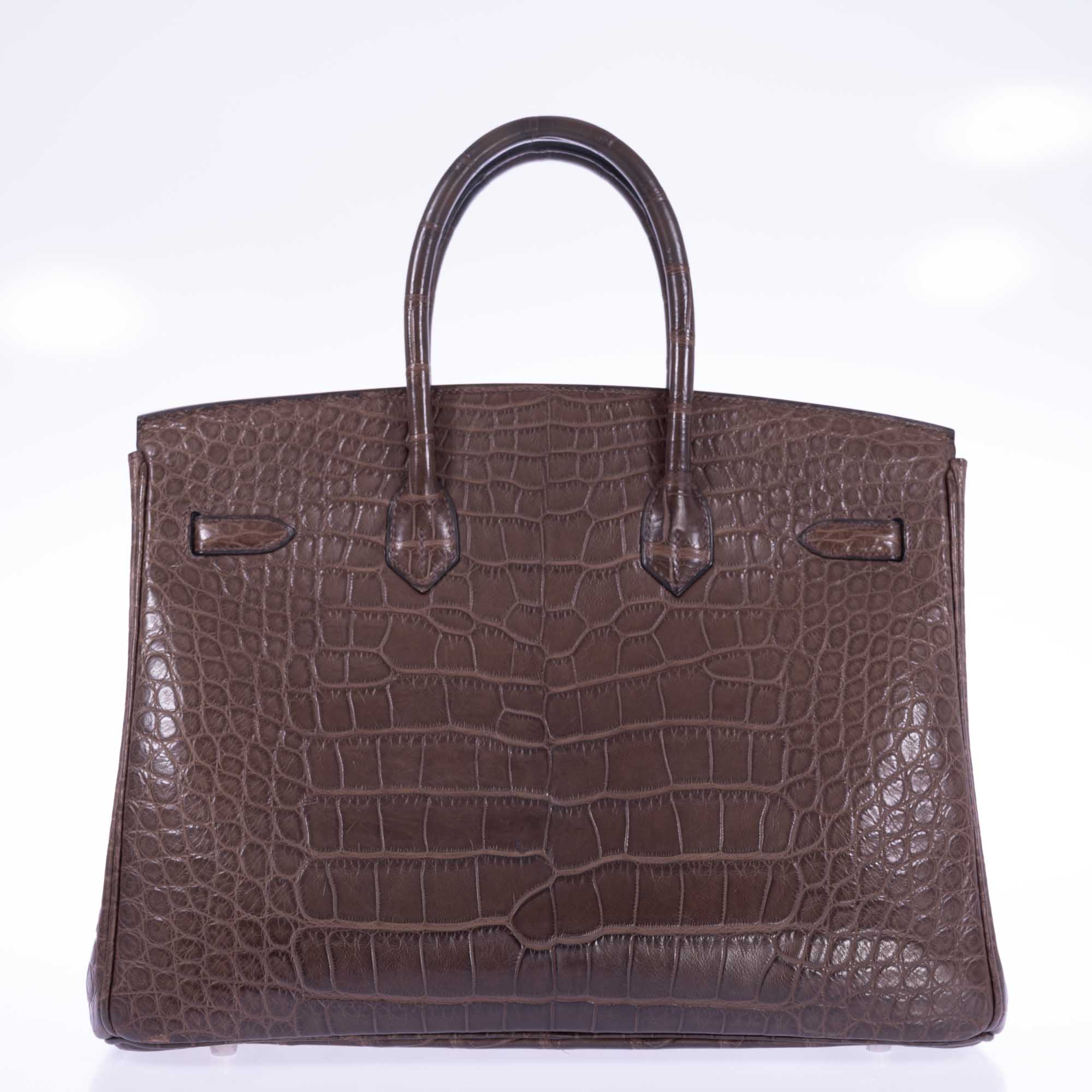 Hermès Birkin 35 Chocolate Matte Alligator Palladium Hardware、mySite、garminoutage.com
