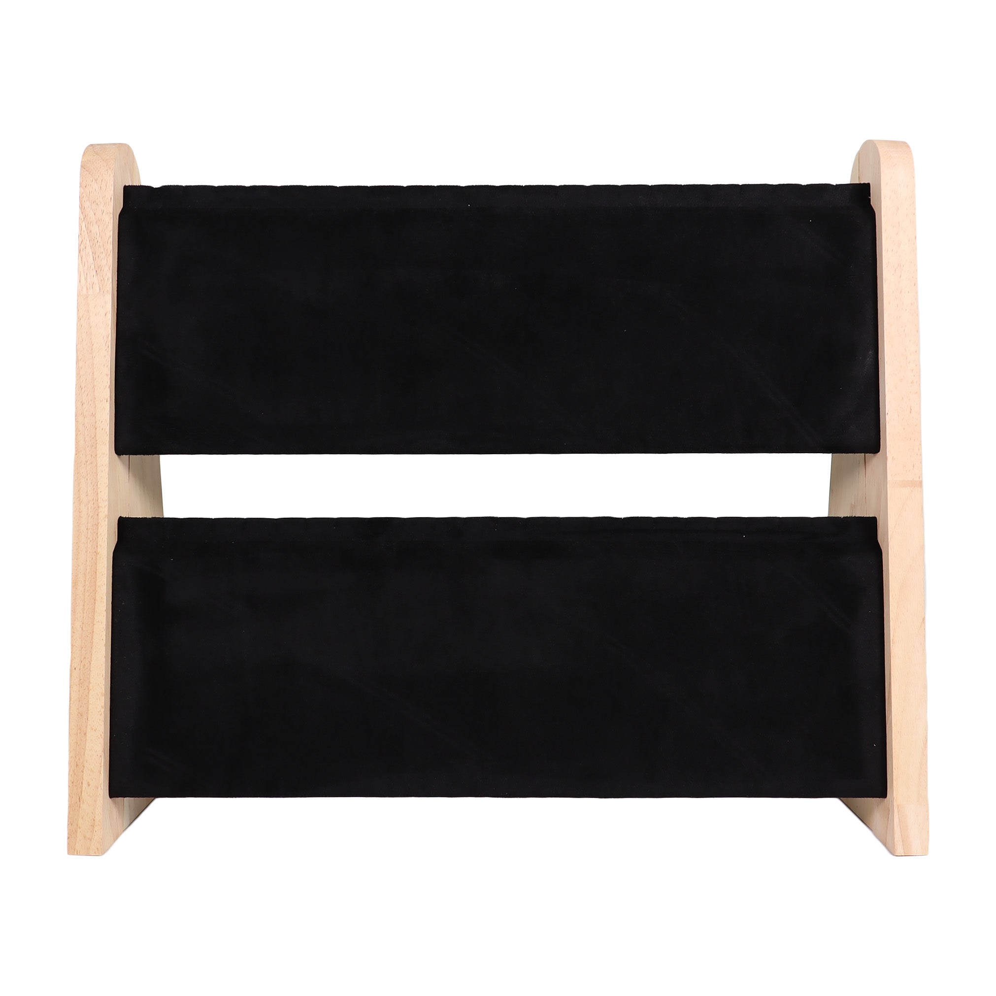 Natural Wood & Suede 2 Tier Jewelry Display / DSP0024、mySite、dreamappss