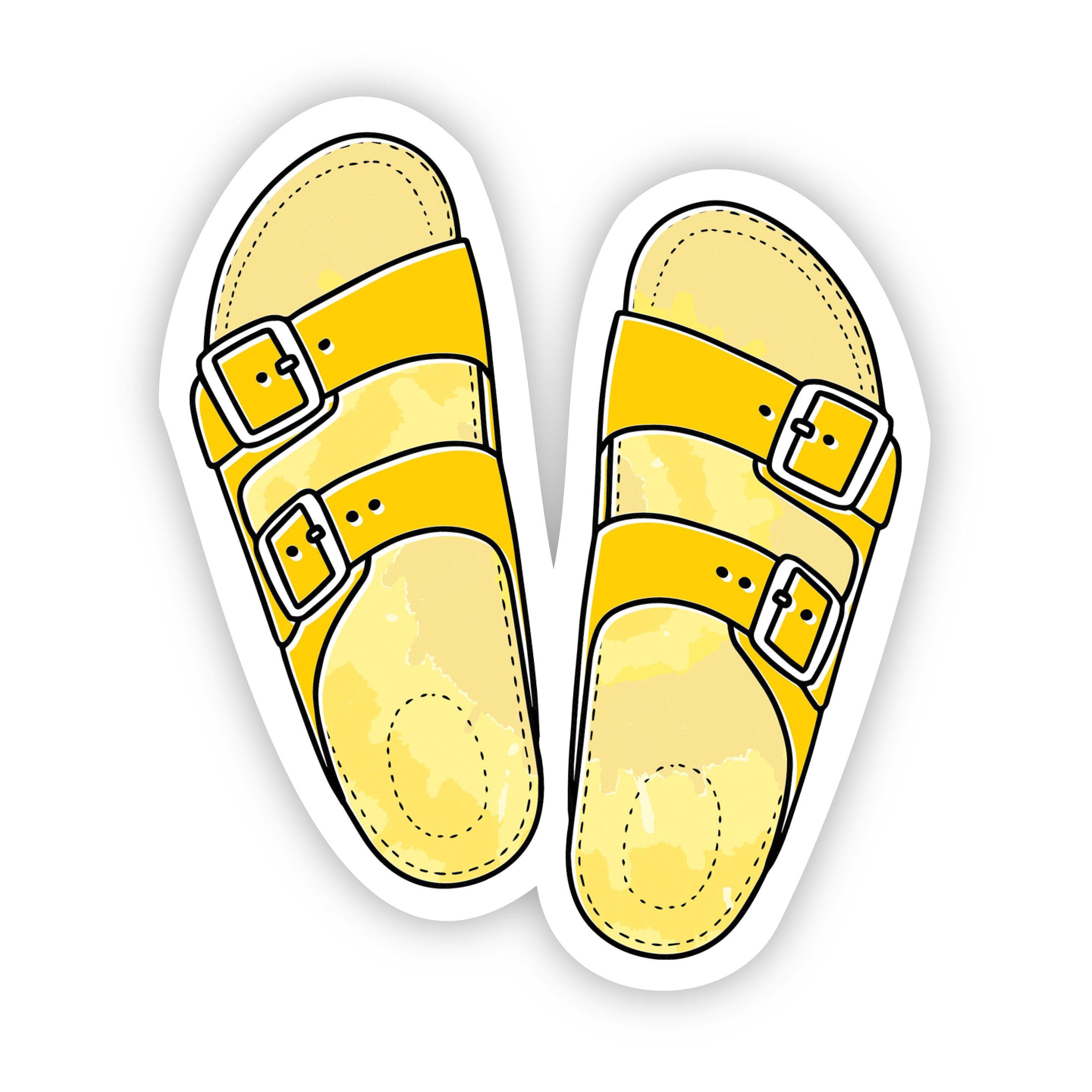  Sandals Yellow Aesthetic Sticker、mySite、elrpsem3k