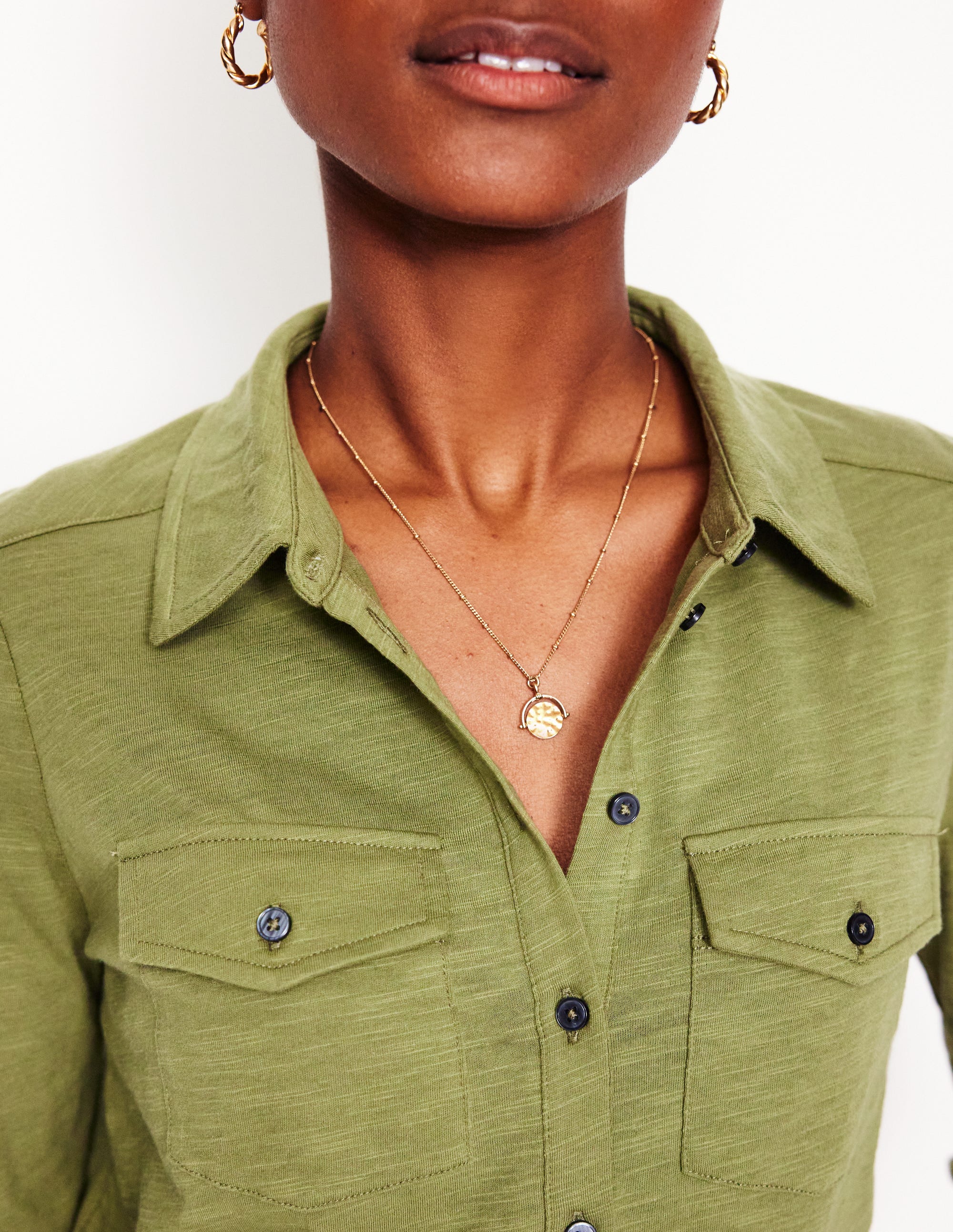  Amy Jersey Shirt-Soft Olive、mySite、ashleygrahame