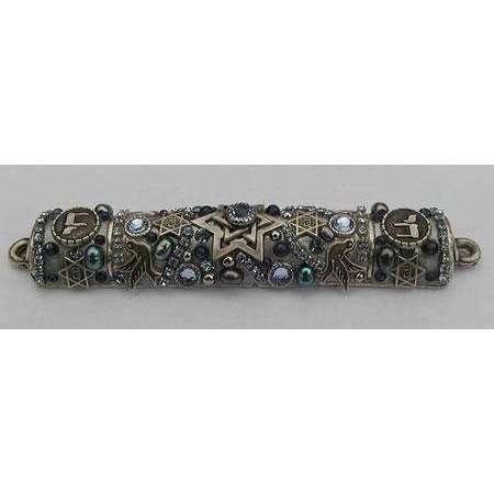Michal Golan Swarovski Crystal, Freshwater Pearl & Iolite Mezuzah、mySite、topwebapps