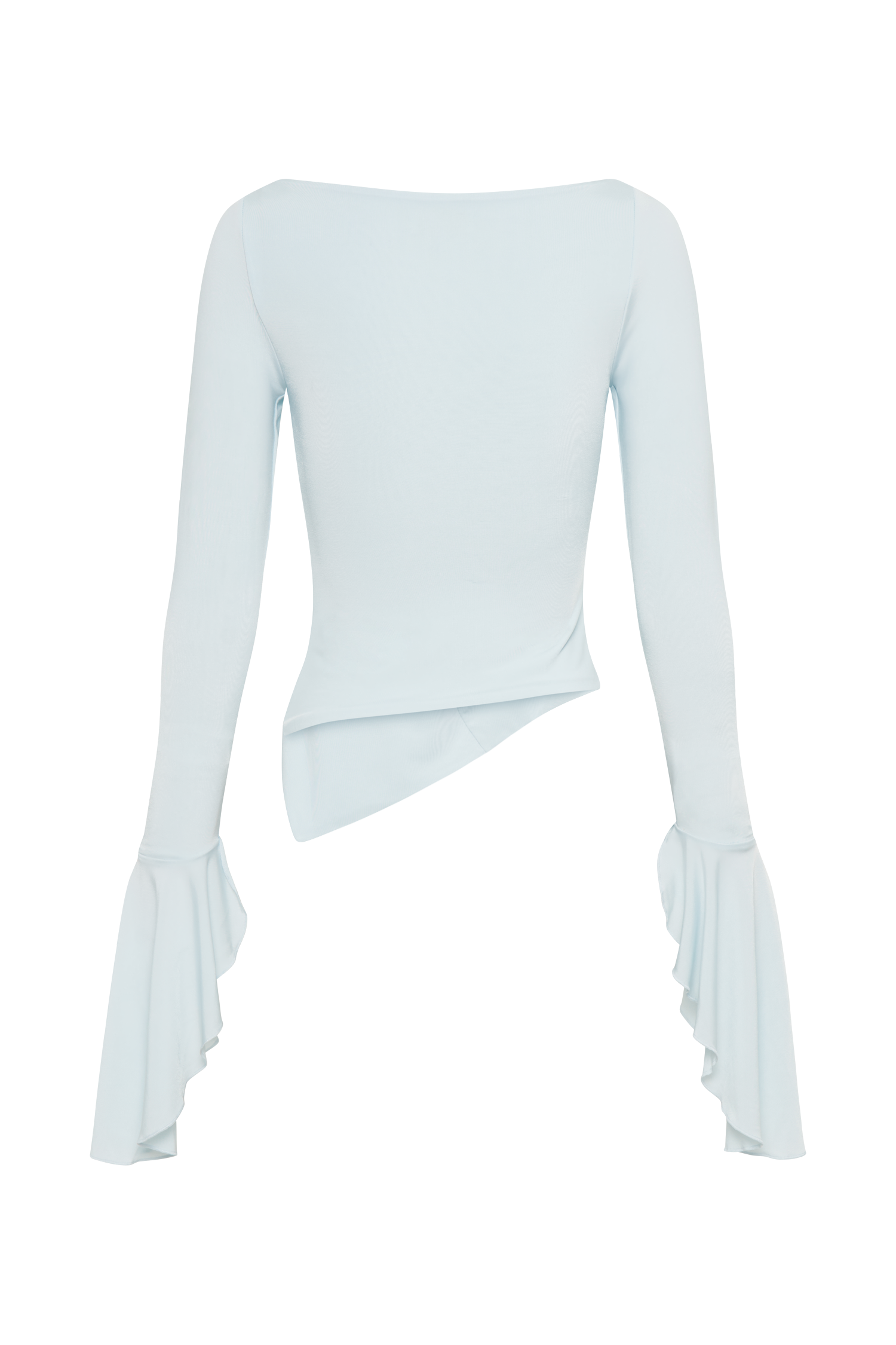 Stevie Bell Sleeve Slinky Top - Sky Blue、mySite、solidvoid