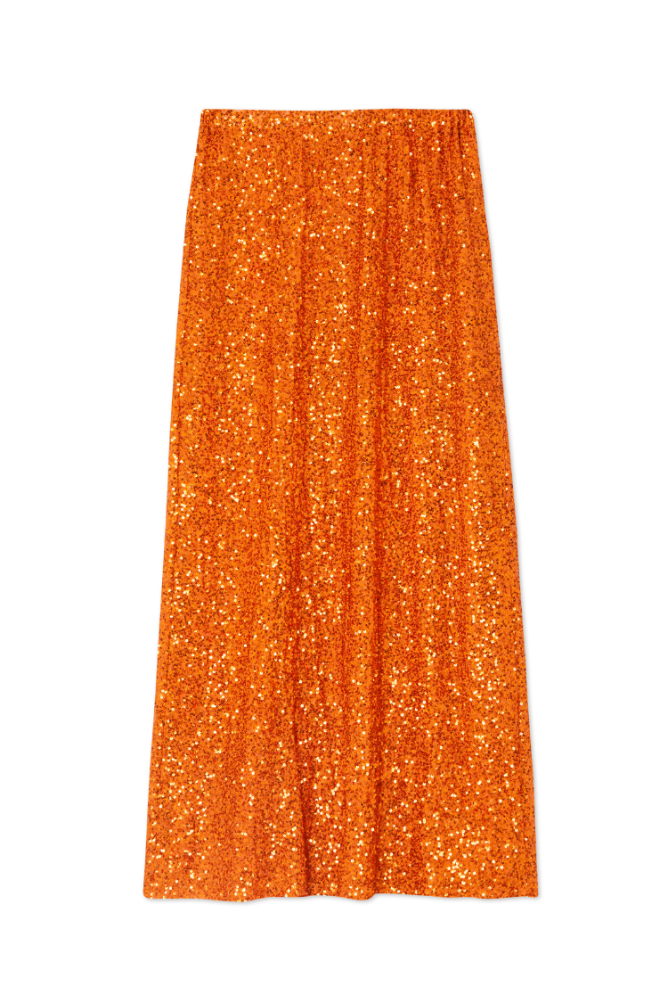 Orange Sequin Dorris Skirt、mySite、solidvoid