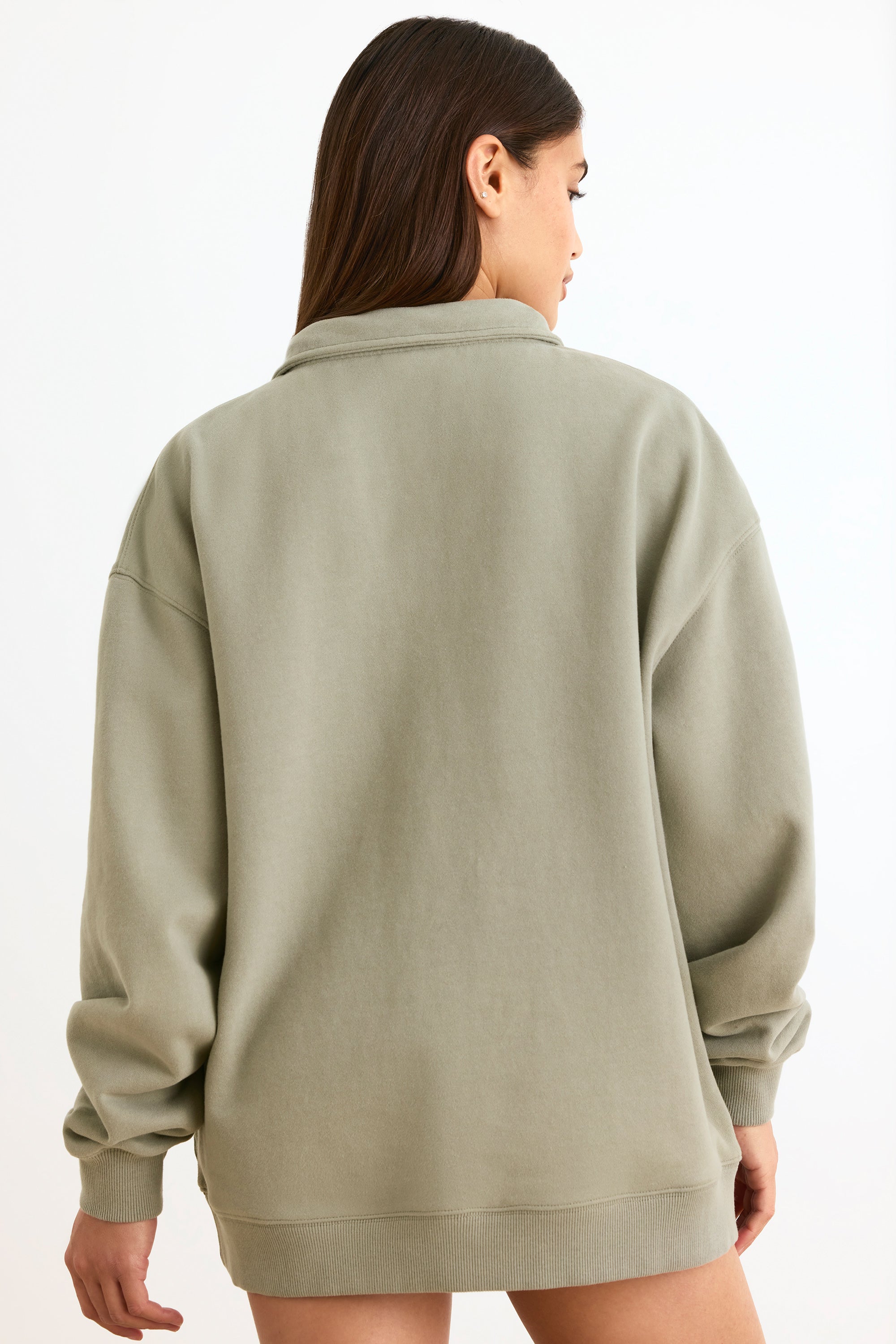 Quarter-Zip Sweatshirt in Mineral、mySite、solidvoid